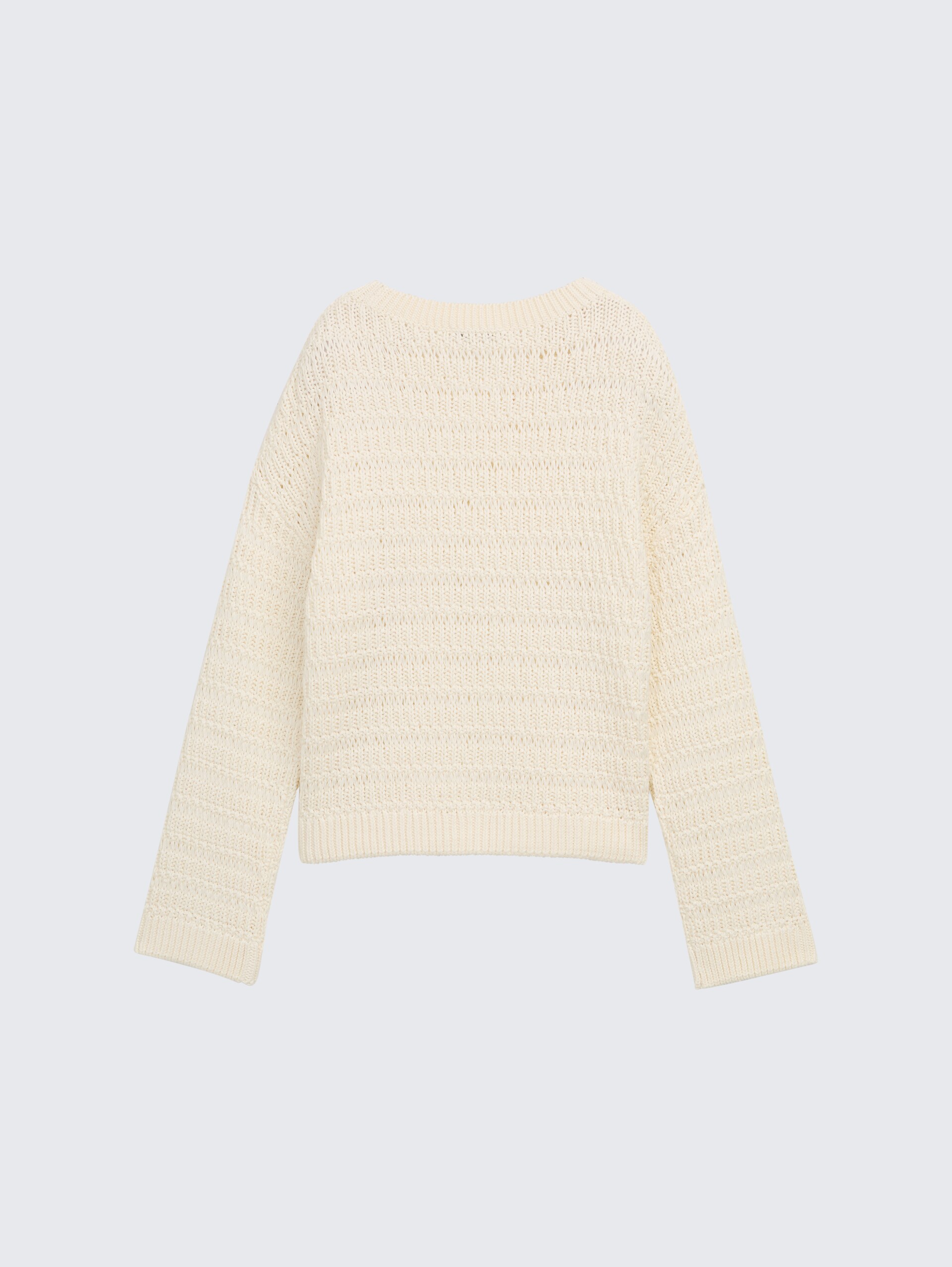 Relaxed Fit Strickpullover - off white