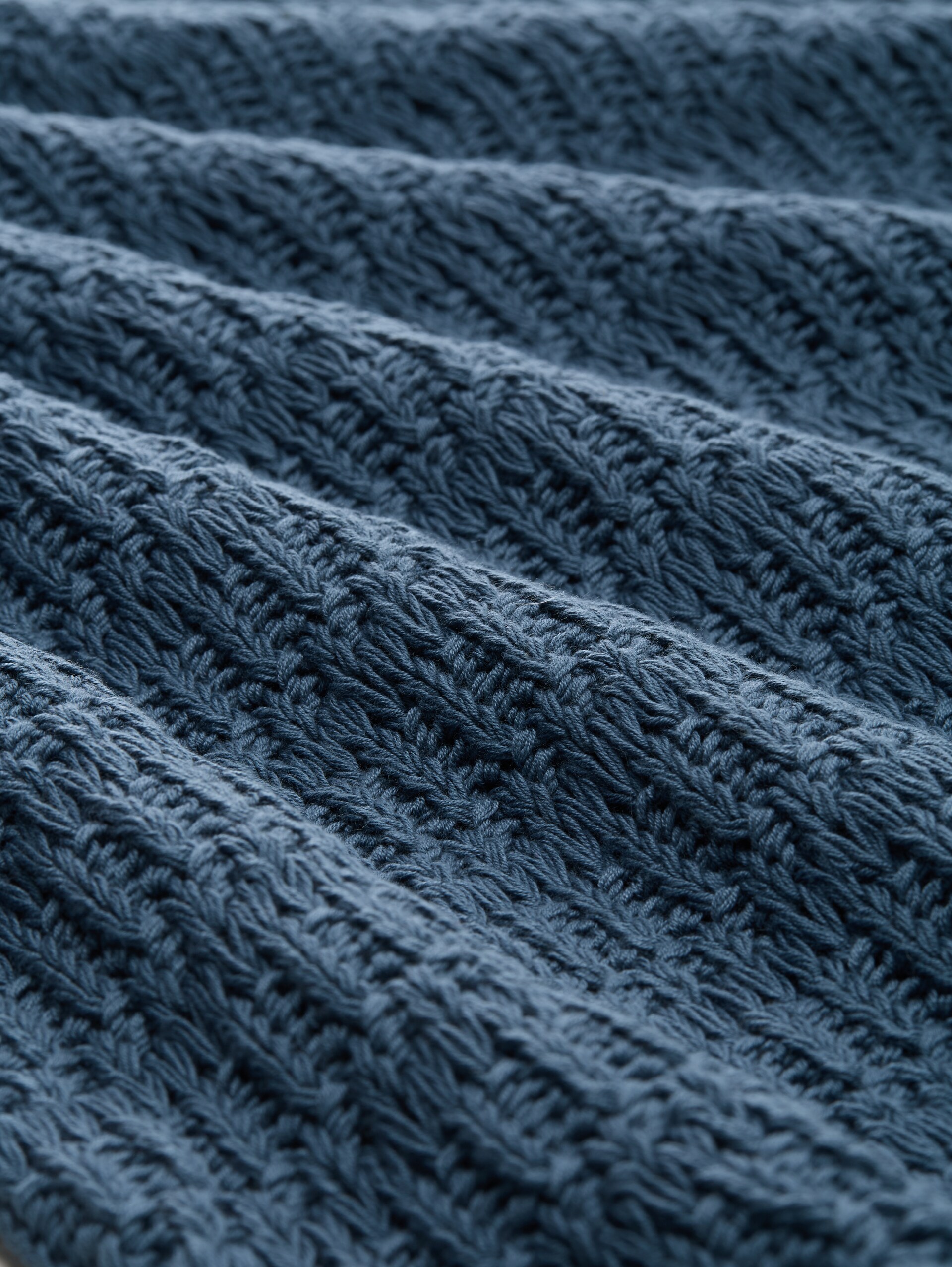 Relaxed fit knitted jumper - dusty denim blue - Material view