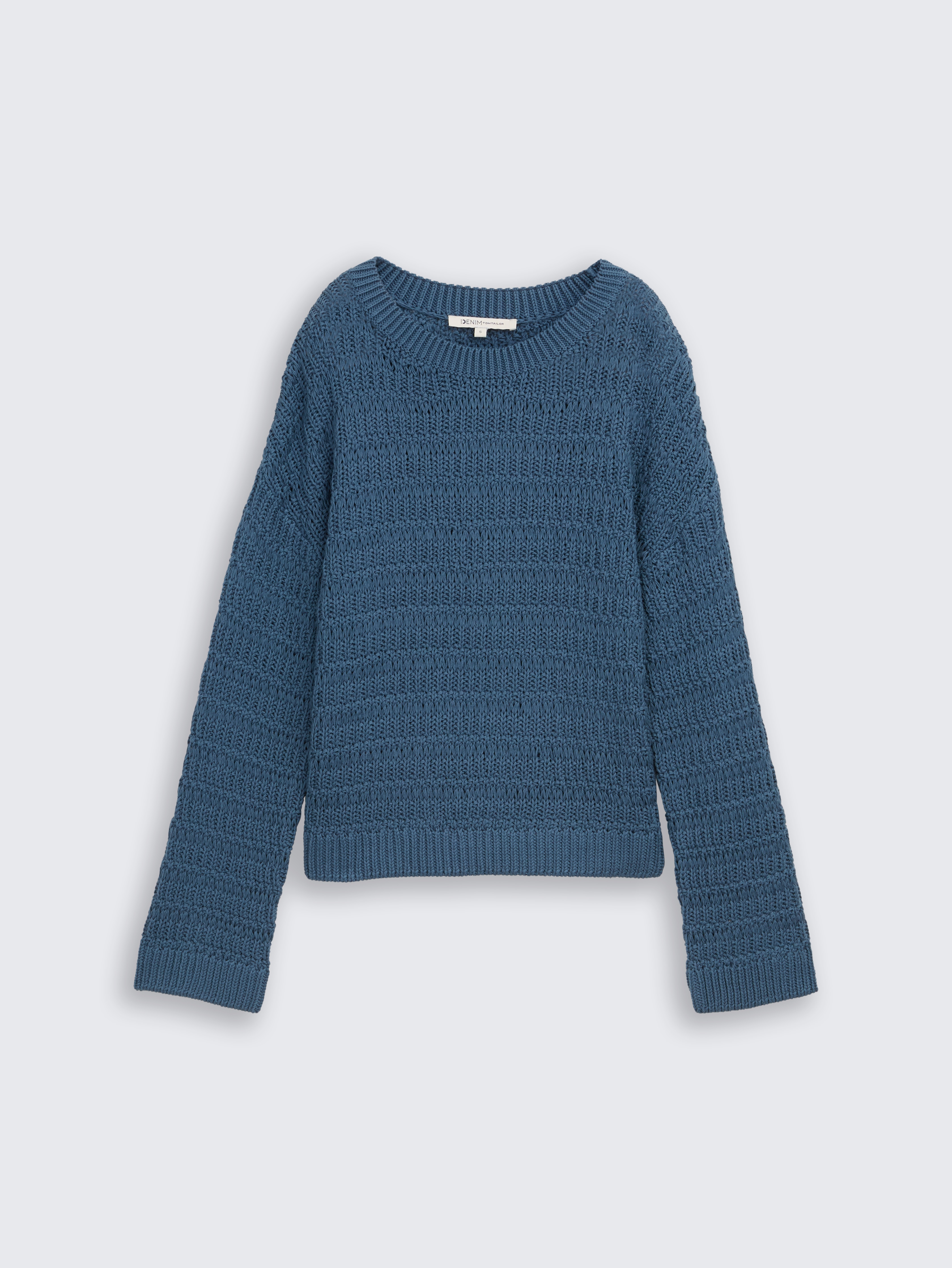 Textured sweater with slits by Tom Tailor