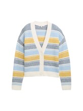 Ausgewählt, Relaxed Fit Cardigan mit Streifenmuster von Tom Tailor, blau