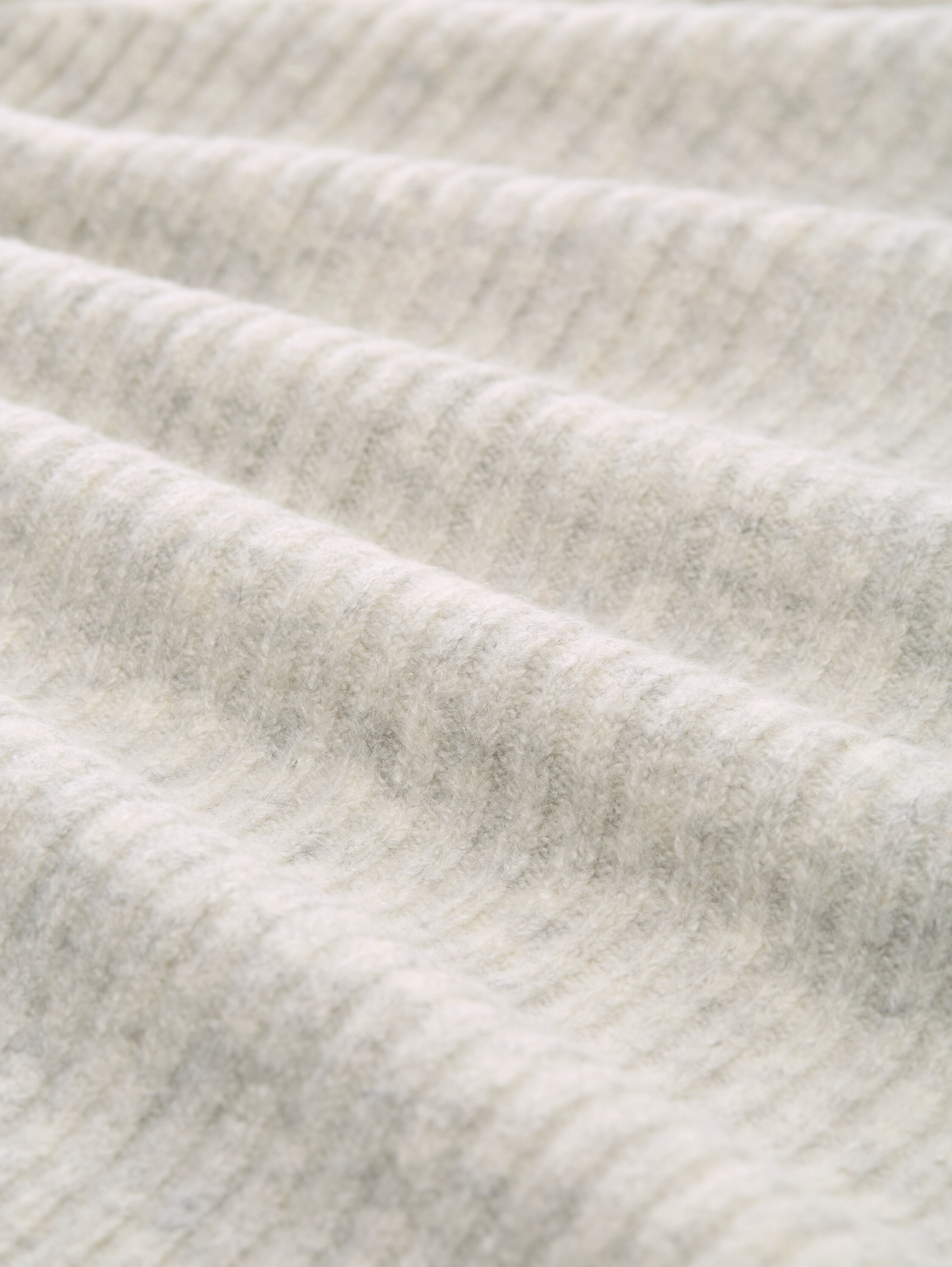 Relaxed Fit Strickpullover mit Stehkragen - marble_beige_melange - 