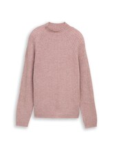 Nicht ausgewählt, Relaxed Fit Strickpullover mit Stehkragen von , rosa