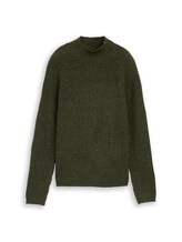 Nicht ausgewählt, Relaxed Fit Strickpullover mit Stehkragen von , grün