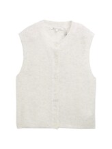 Ausgewählt, Pullunder mit Knopfleiste von Tom Tailor, weiß