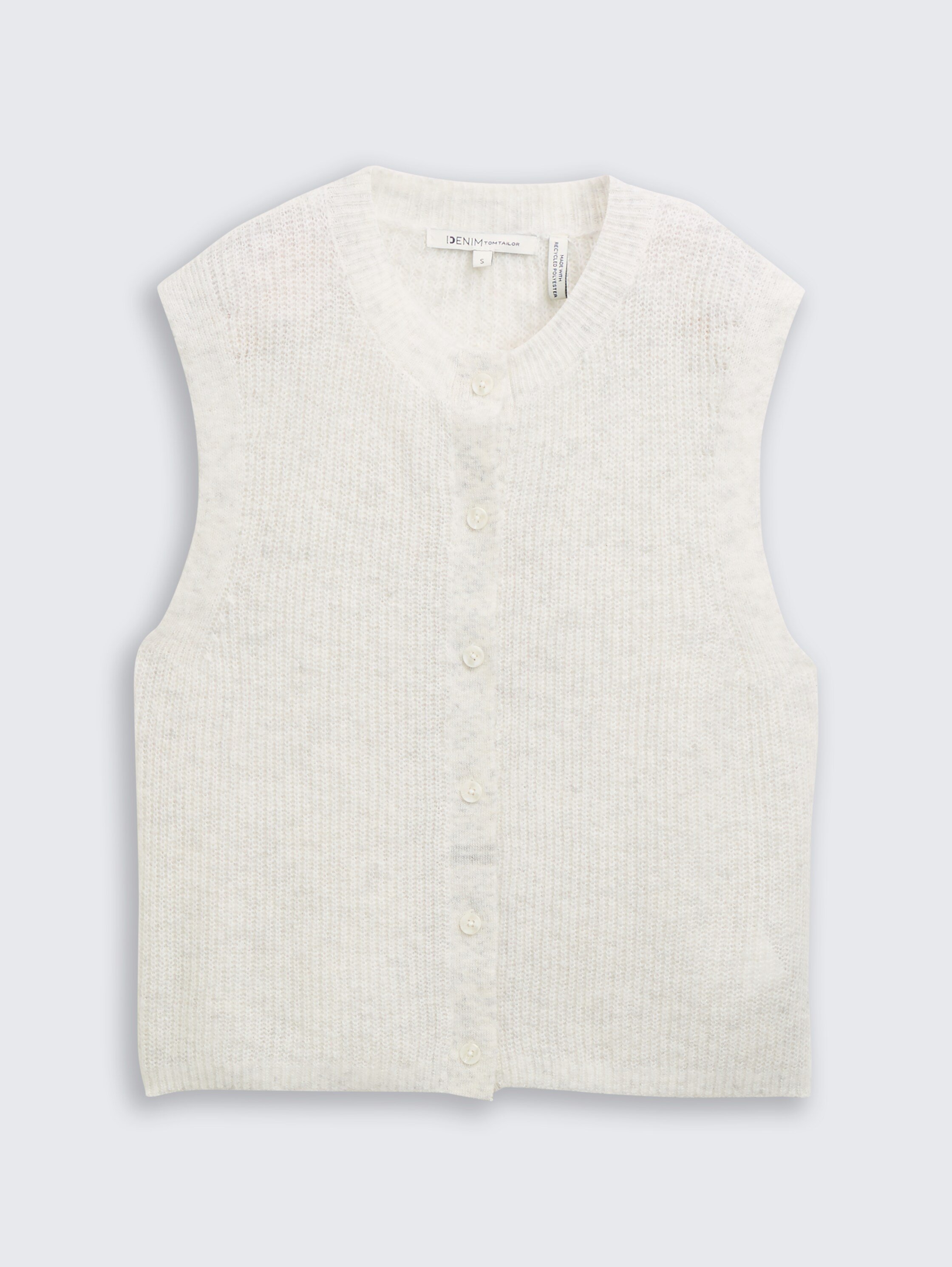 Trui met knoopsluiting - marble_beige_melange - 