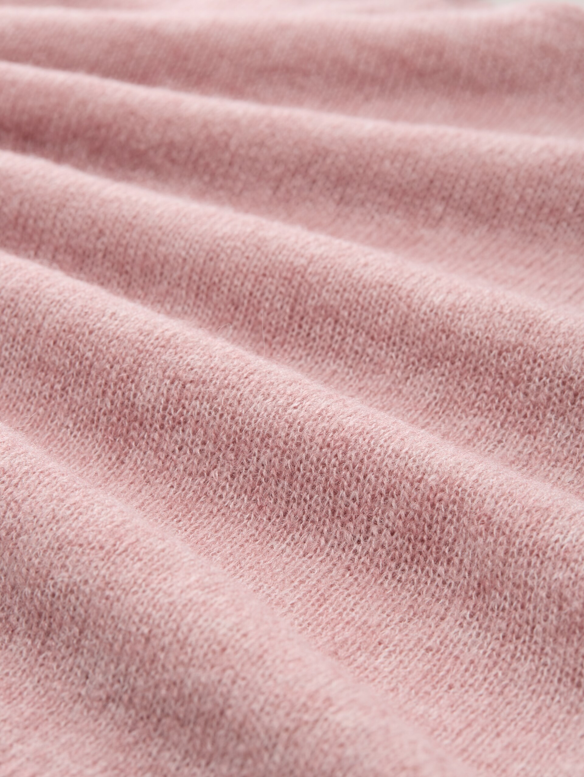Knitted jumper with boat neckline - Antique Rose Melange - Material view