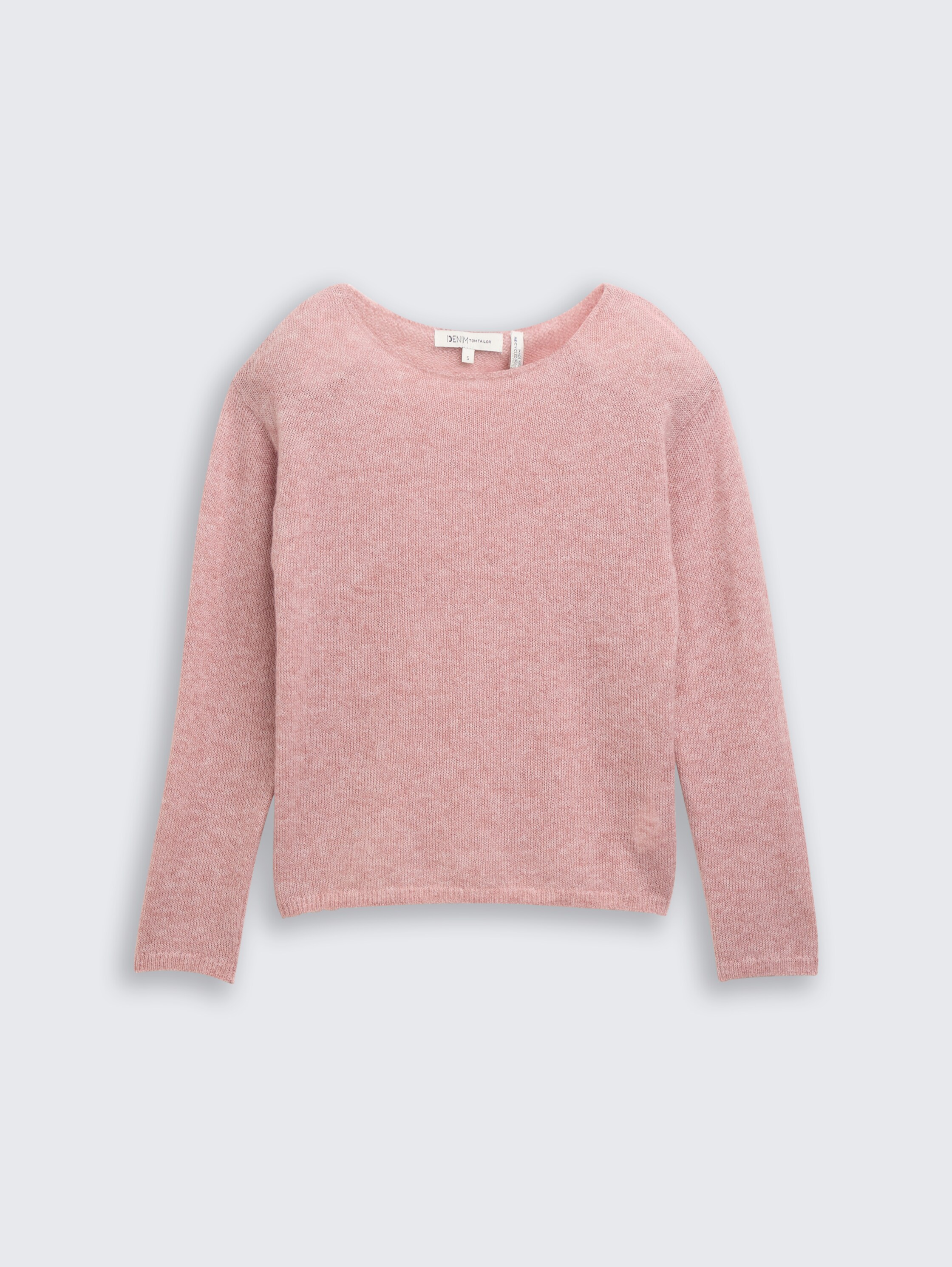 Strickpullover mit U-Boot-Ausschnitt - antique_rose_melange - 