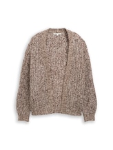 Geselecteerd, Relaxed vest in gemêleerde look door Tom Tailor, bruin