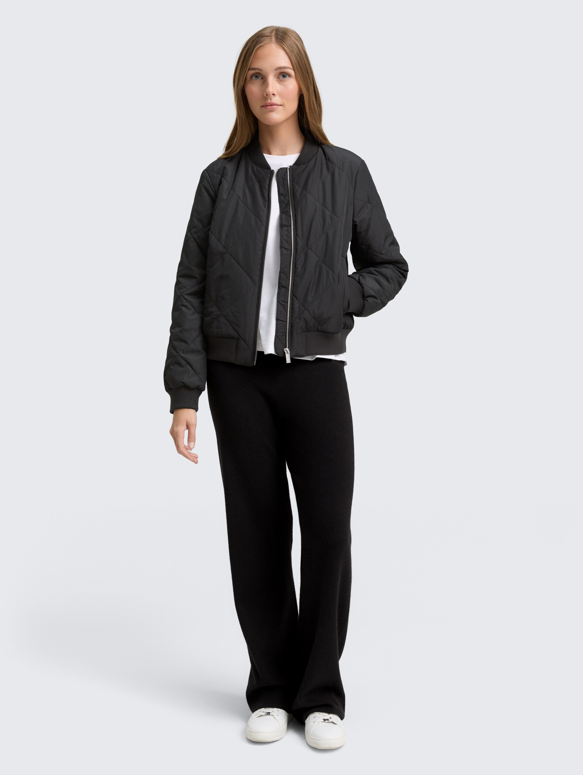 Straight Strickhose - deep black - Model-Vorderansicht