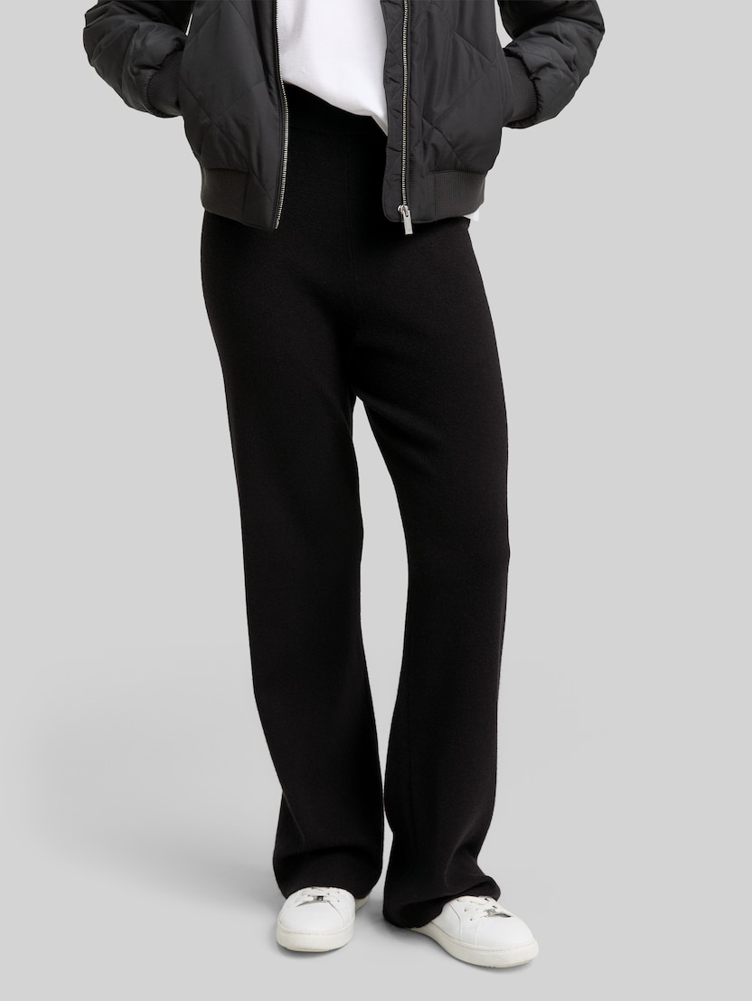 Straight Strickhose von Denim Female, deep black