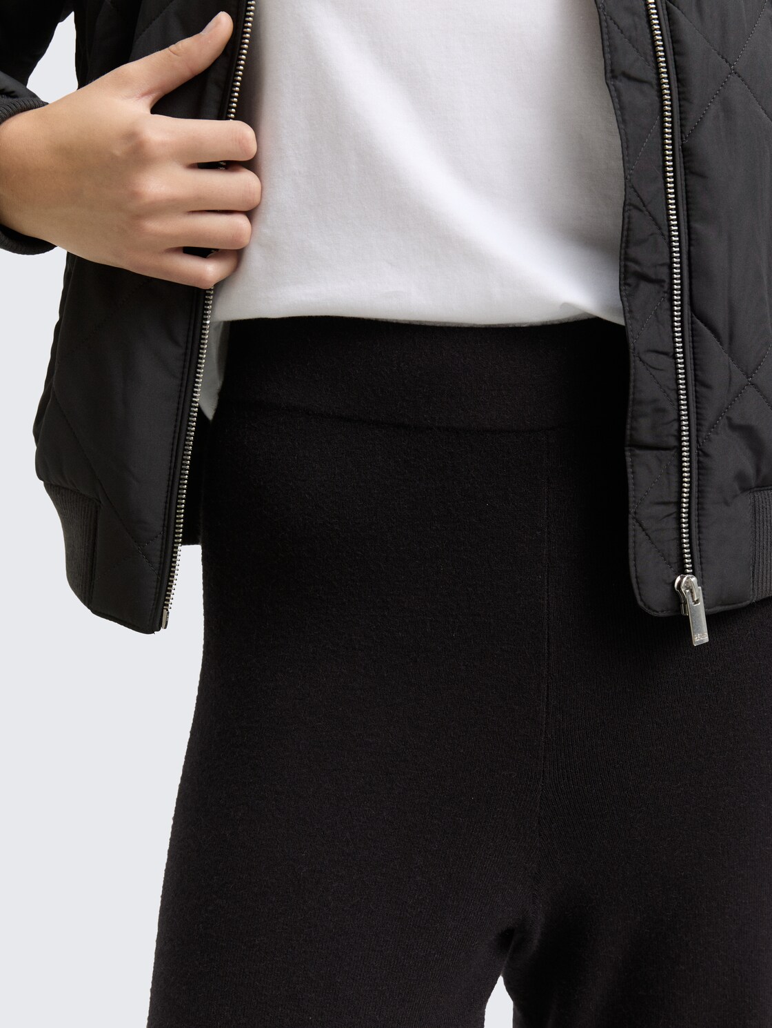 Straight Strickhose - deep black - Detail-Model-Ansicht