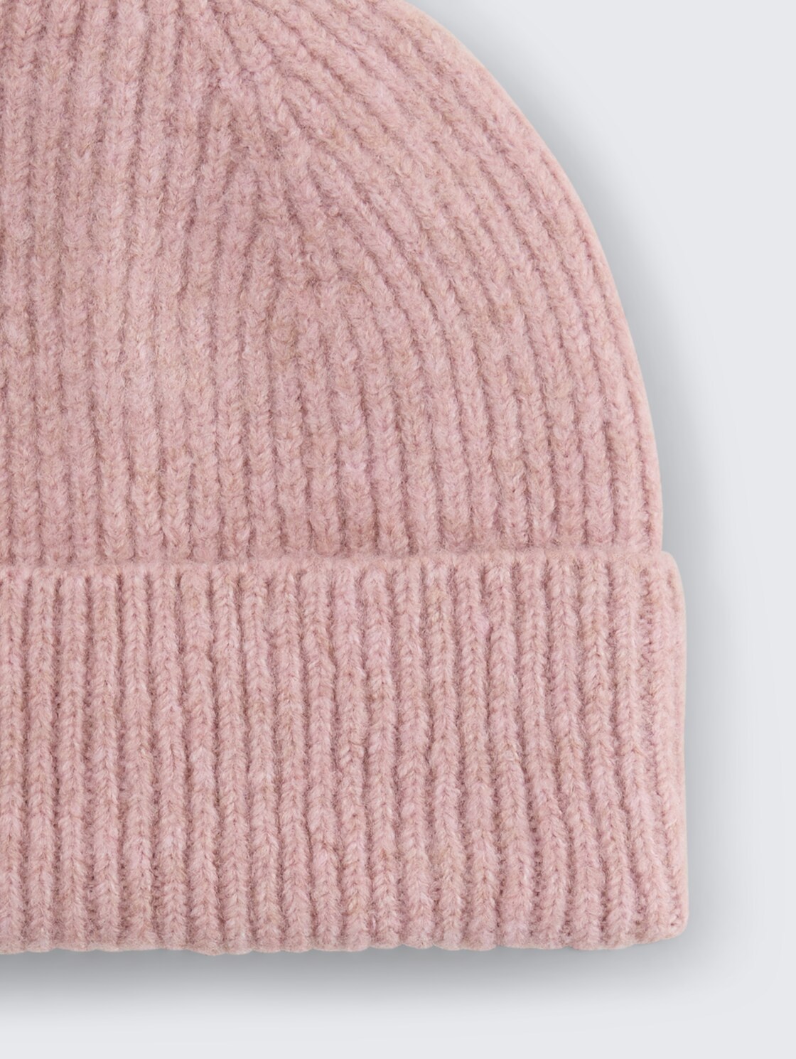 Cosy Beanie Mütze - Antique Rose Melange - Material-Ansicht