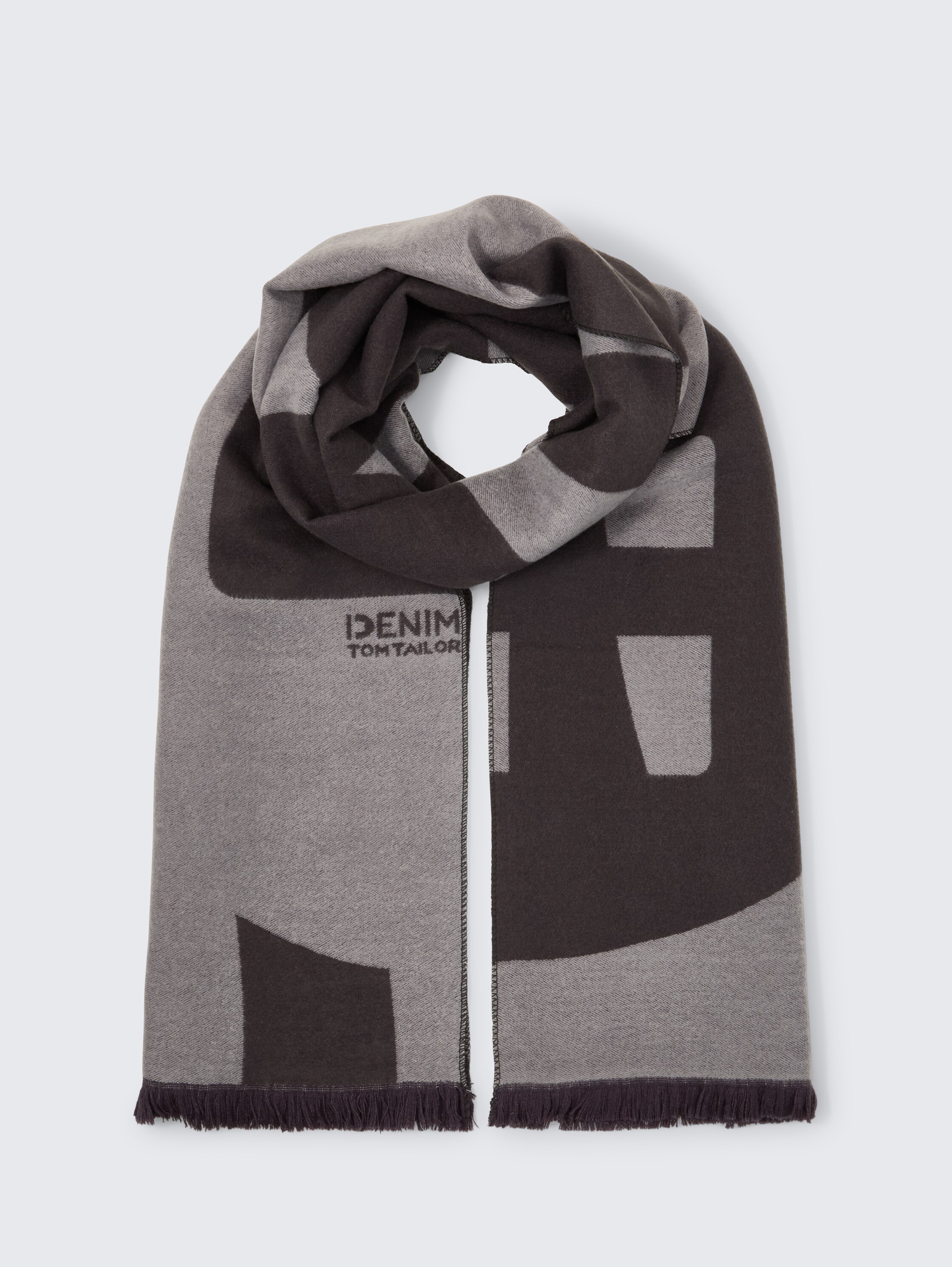 Schal mit Muster - abstract_grey_jacquard - 