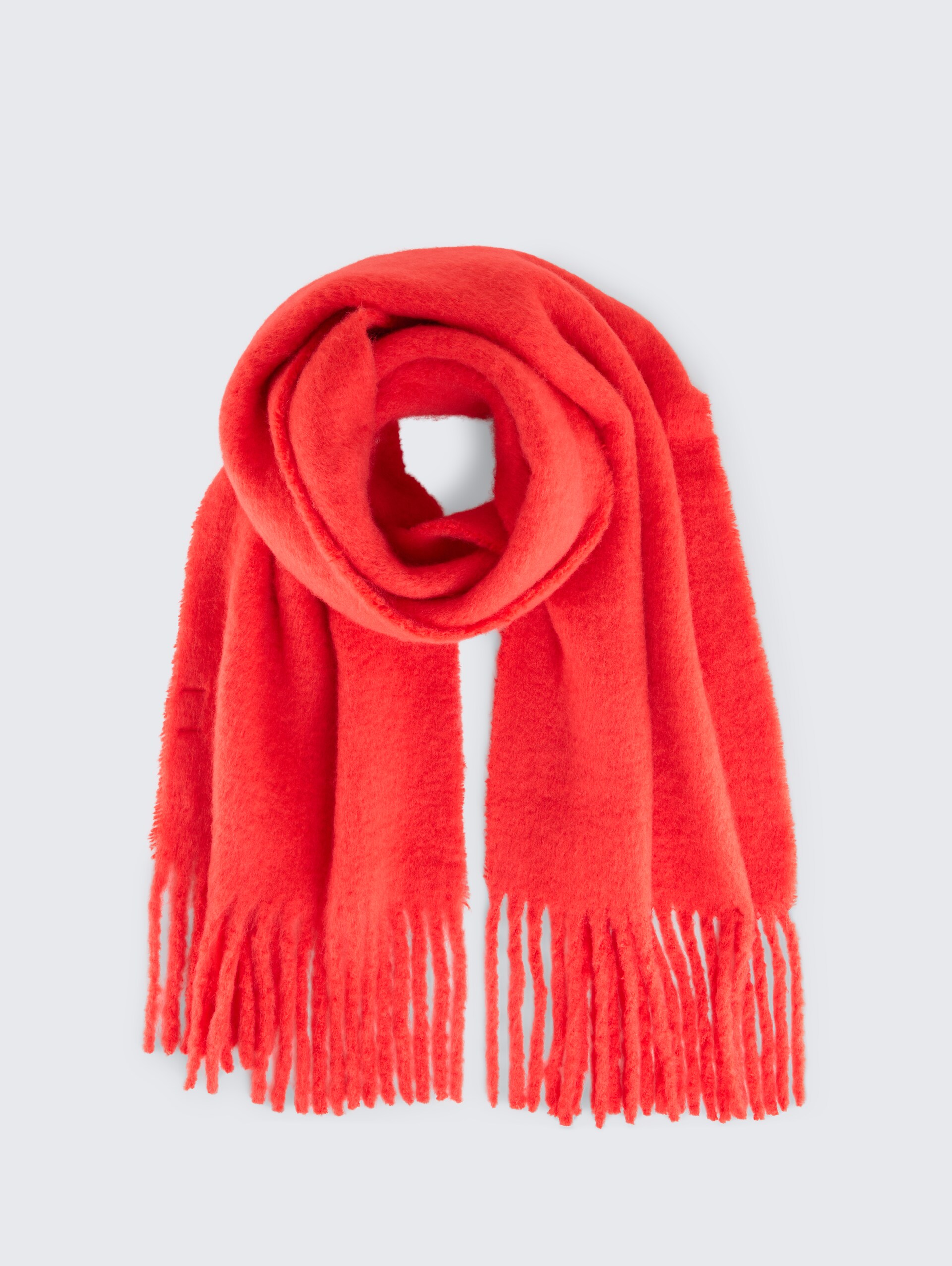 Schal mit Fransen - brilliant red - Vorder-Produkt-Ansicht