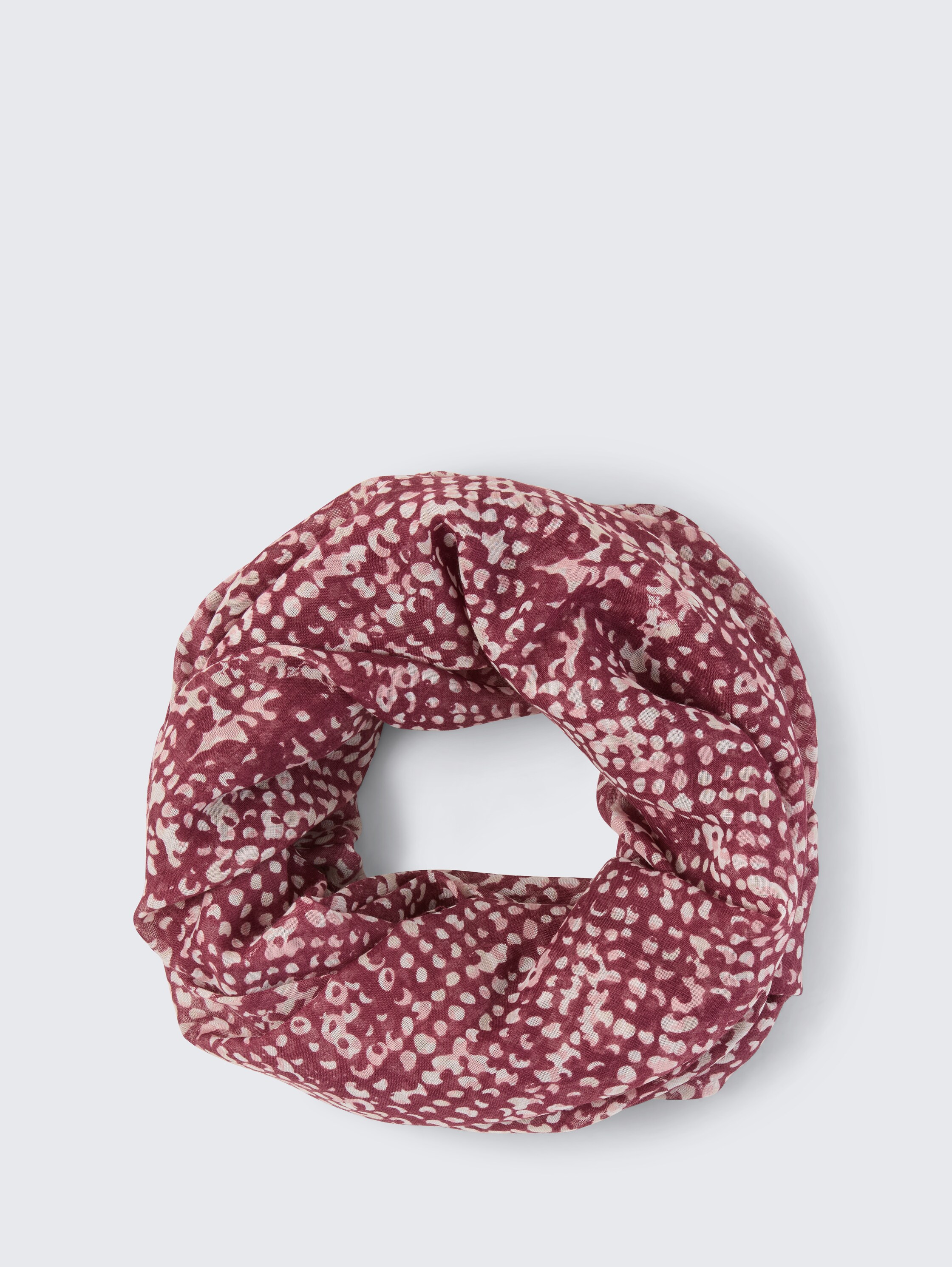 Foulard loop avec motif - dark red abstract dot design - Vue de face du produit