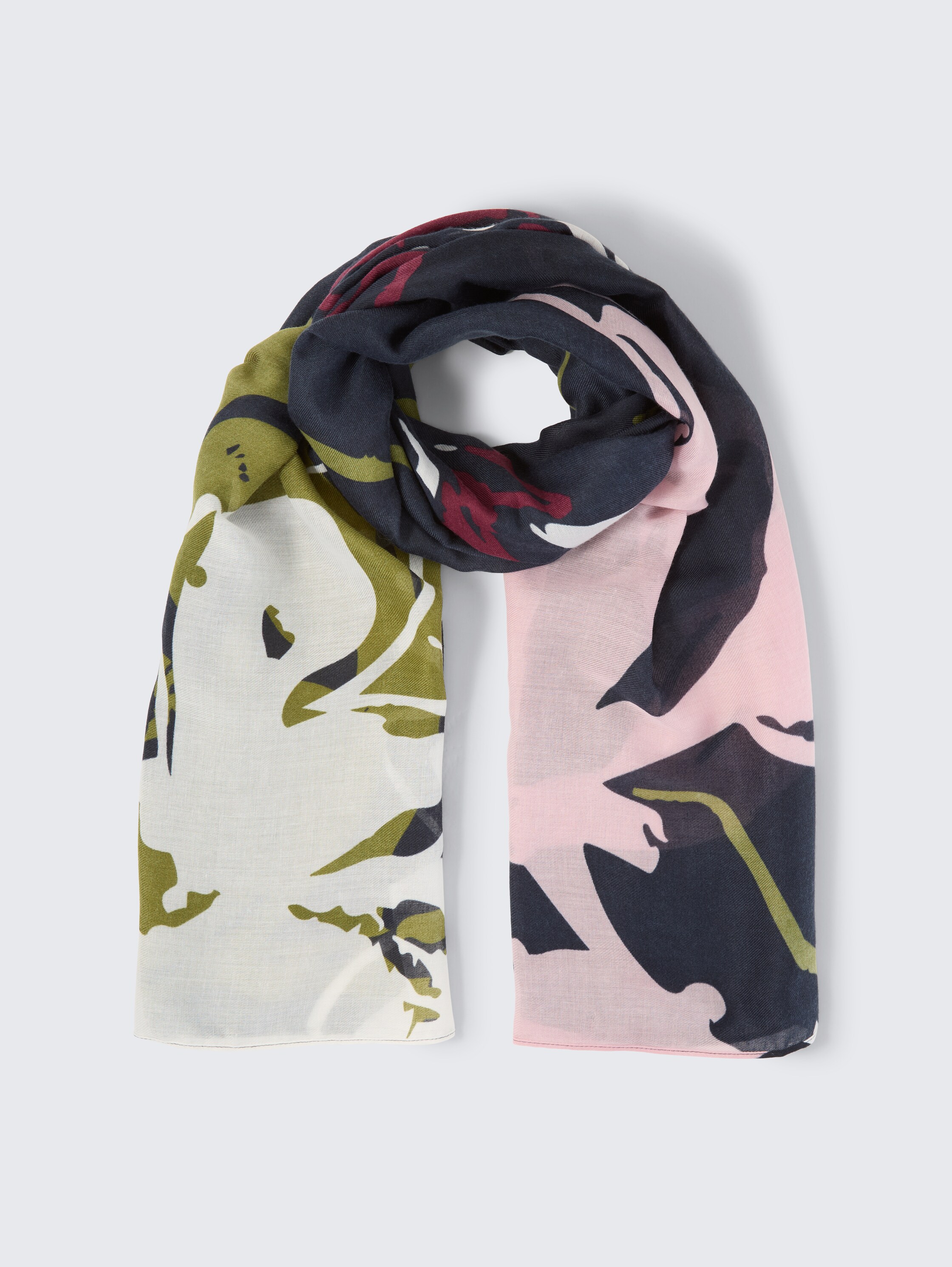 Sjaal met bloemenpatroon - multicolor flower scarf - Product vooraanzicht