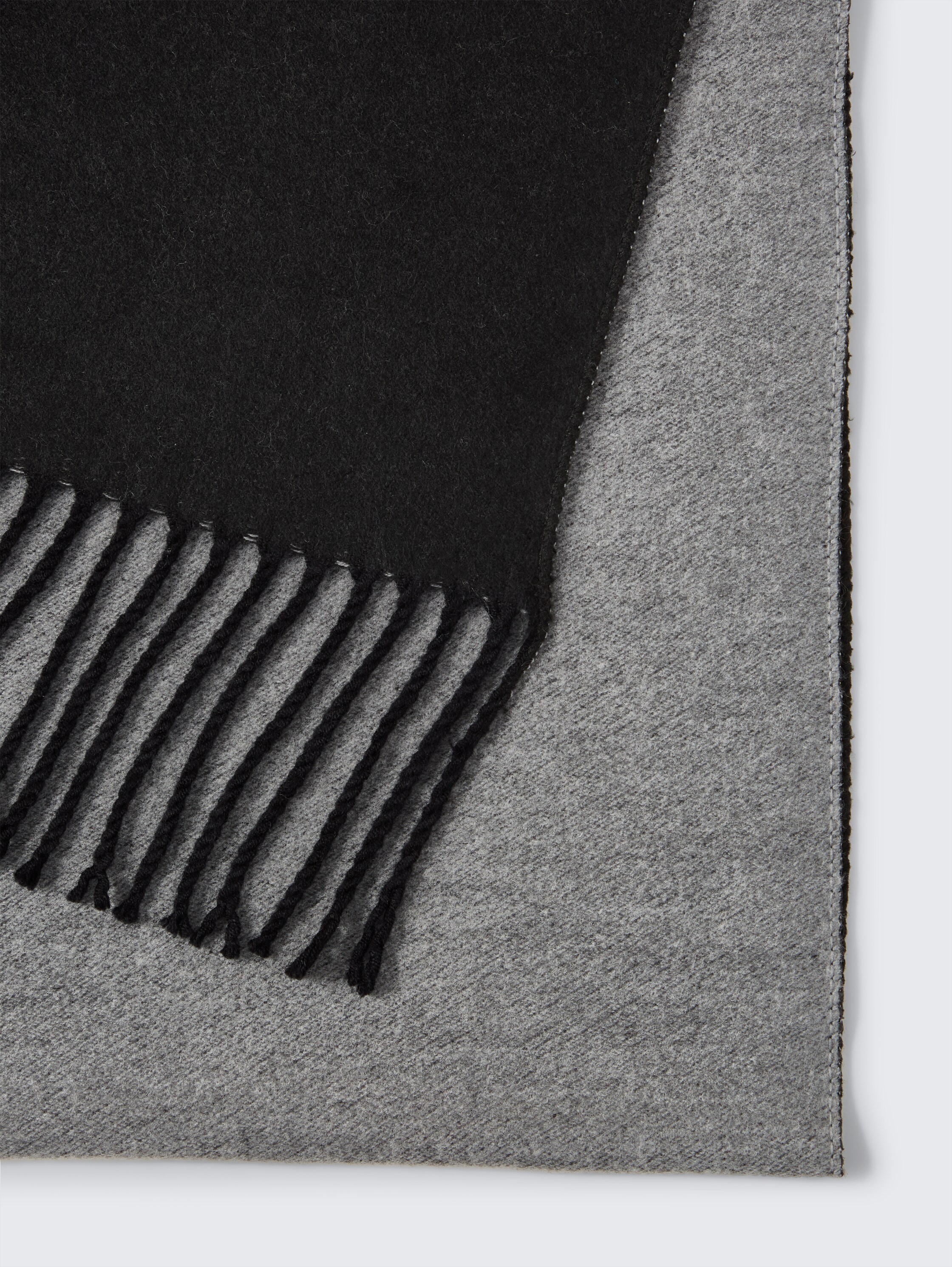 Scarf with Fringes - deep black - Material view