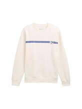 Ausgewählt, Crewneck Sweatshirt mit Print von Tom Tailor, braun