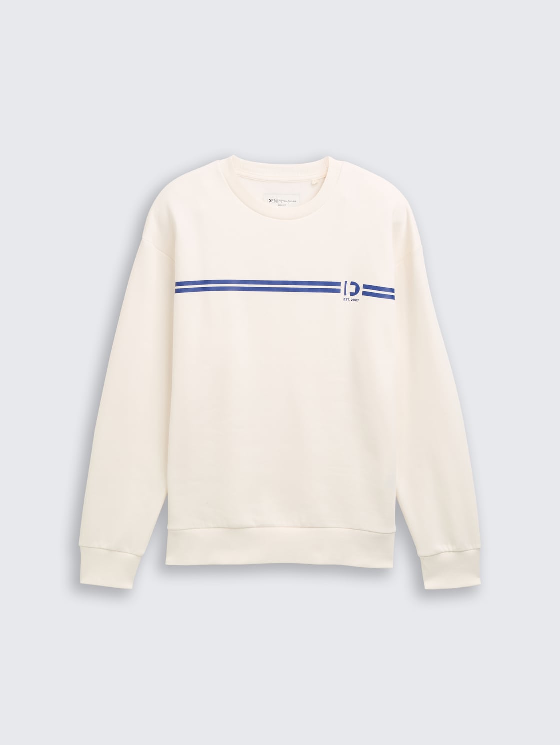 Crewneck Sweatshirt mit Print - Gardenia White - Vorder-Produkt-Ansicht