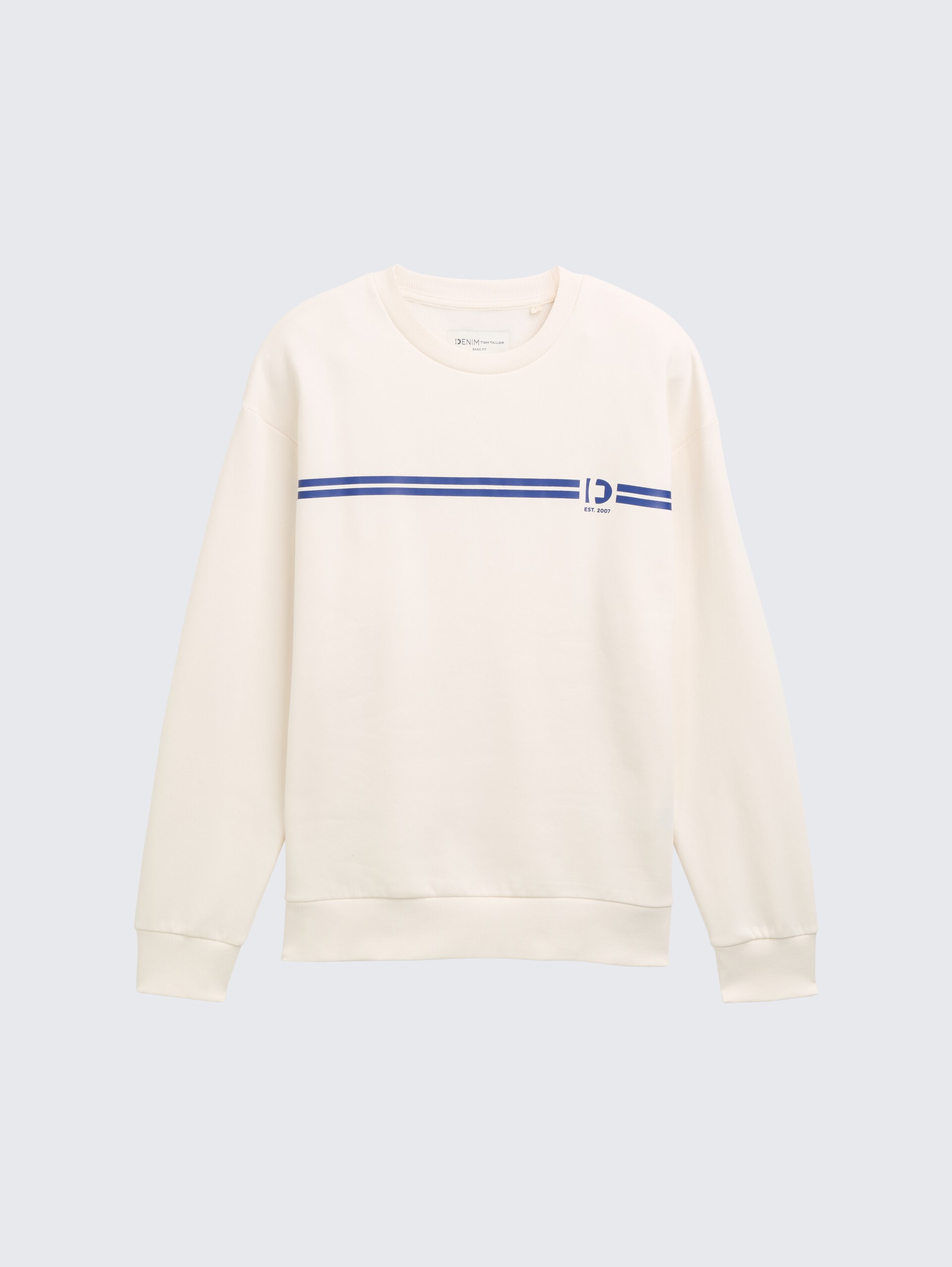 Crewneck Sweatshirt mit Print - Gardenia White - Vorder-Produkt-Ansicht