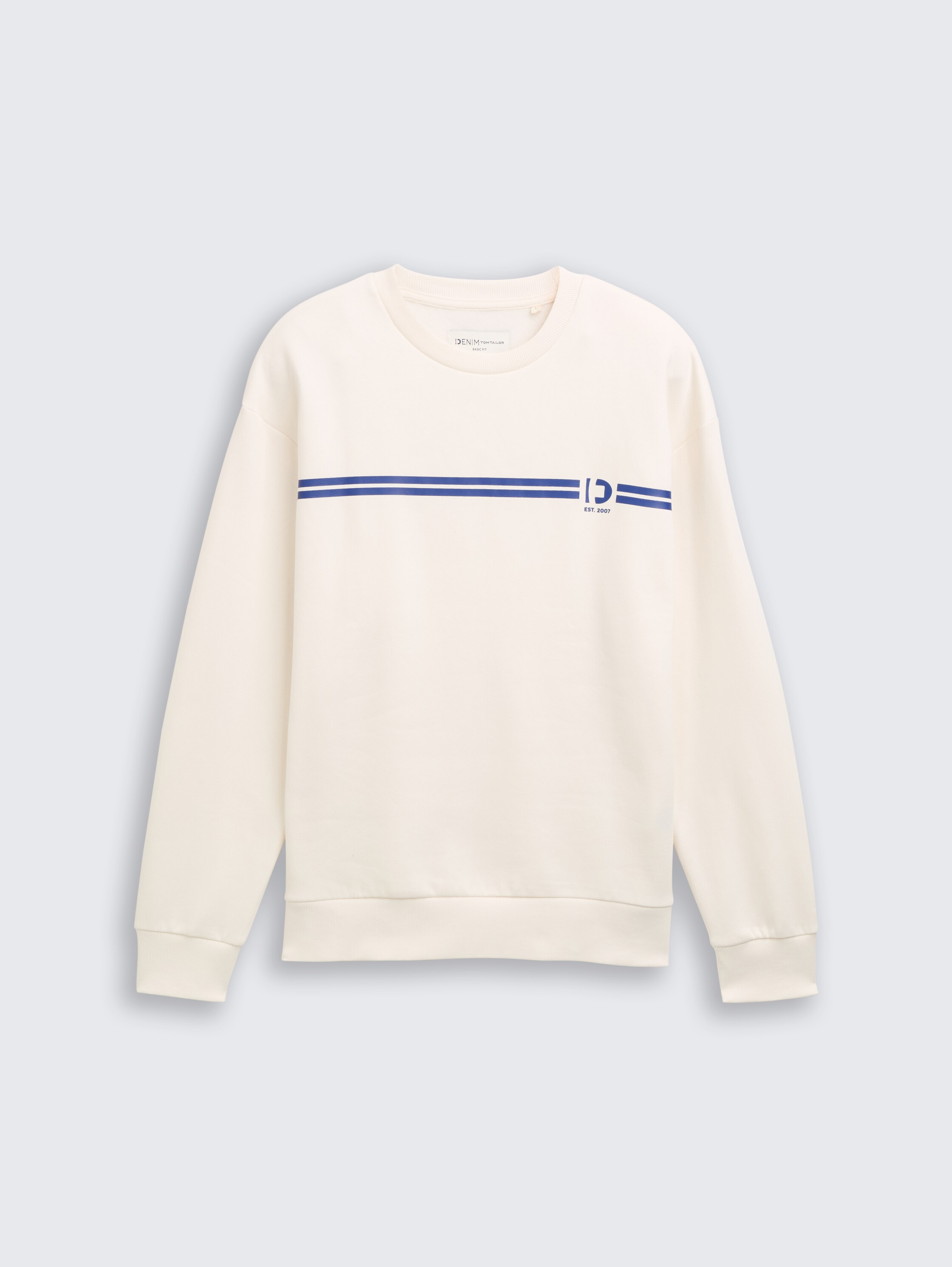 Crewneck Sweatshirt mit Print - Gardenia White - Vorder-Produkt-Ansicht