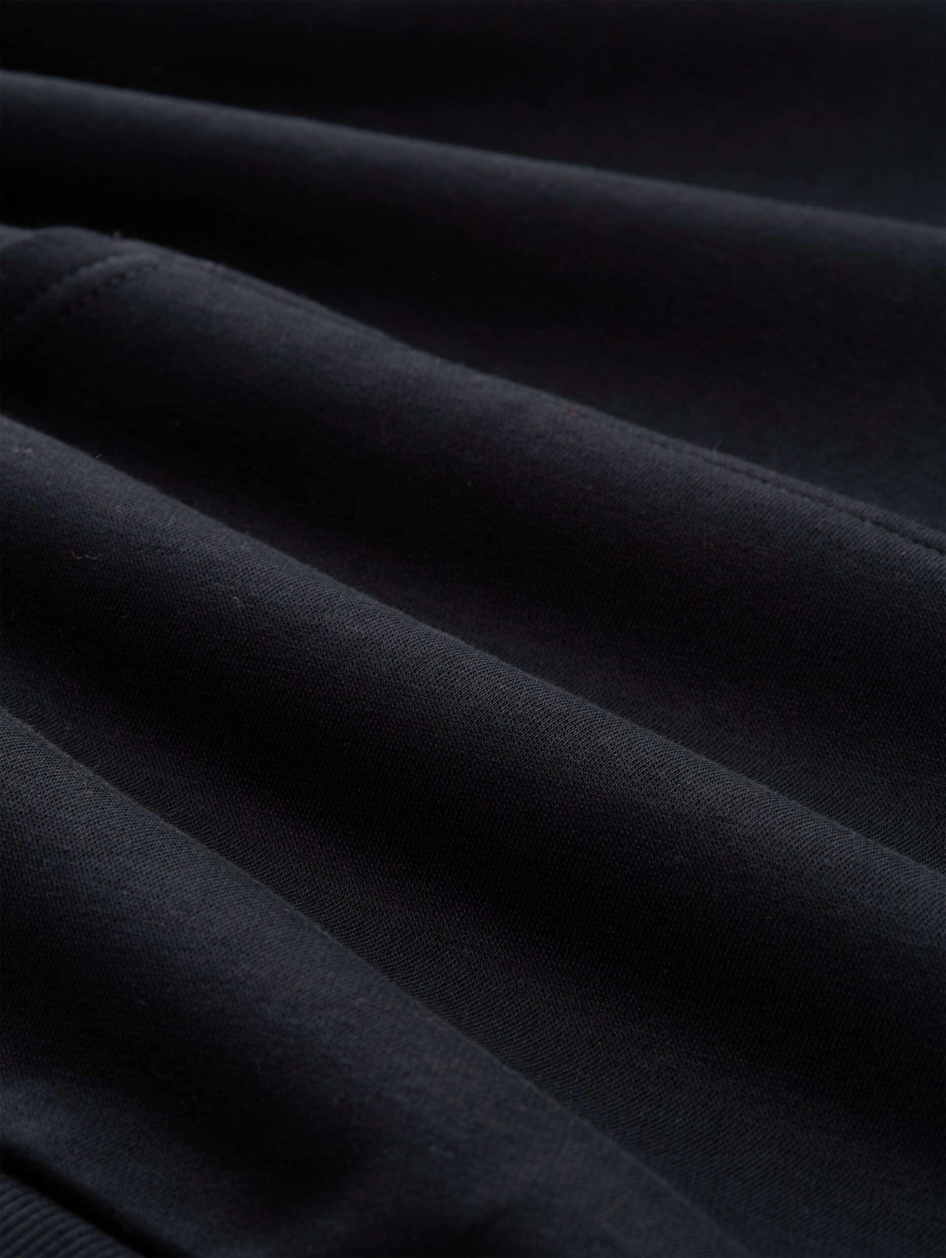 Hoodie with a print - Night Watch Black - Material view