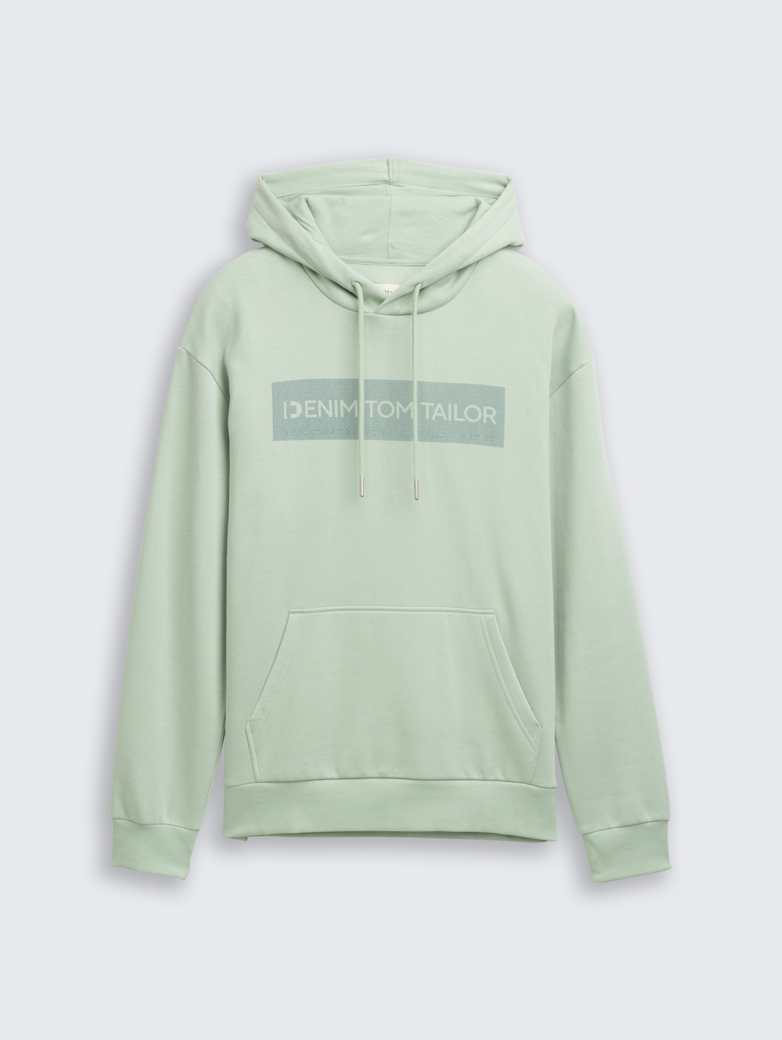Hoodie Sweatshirt mit Print - Fresh Mint Green - Vorder-Produkt-Ansicht