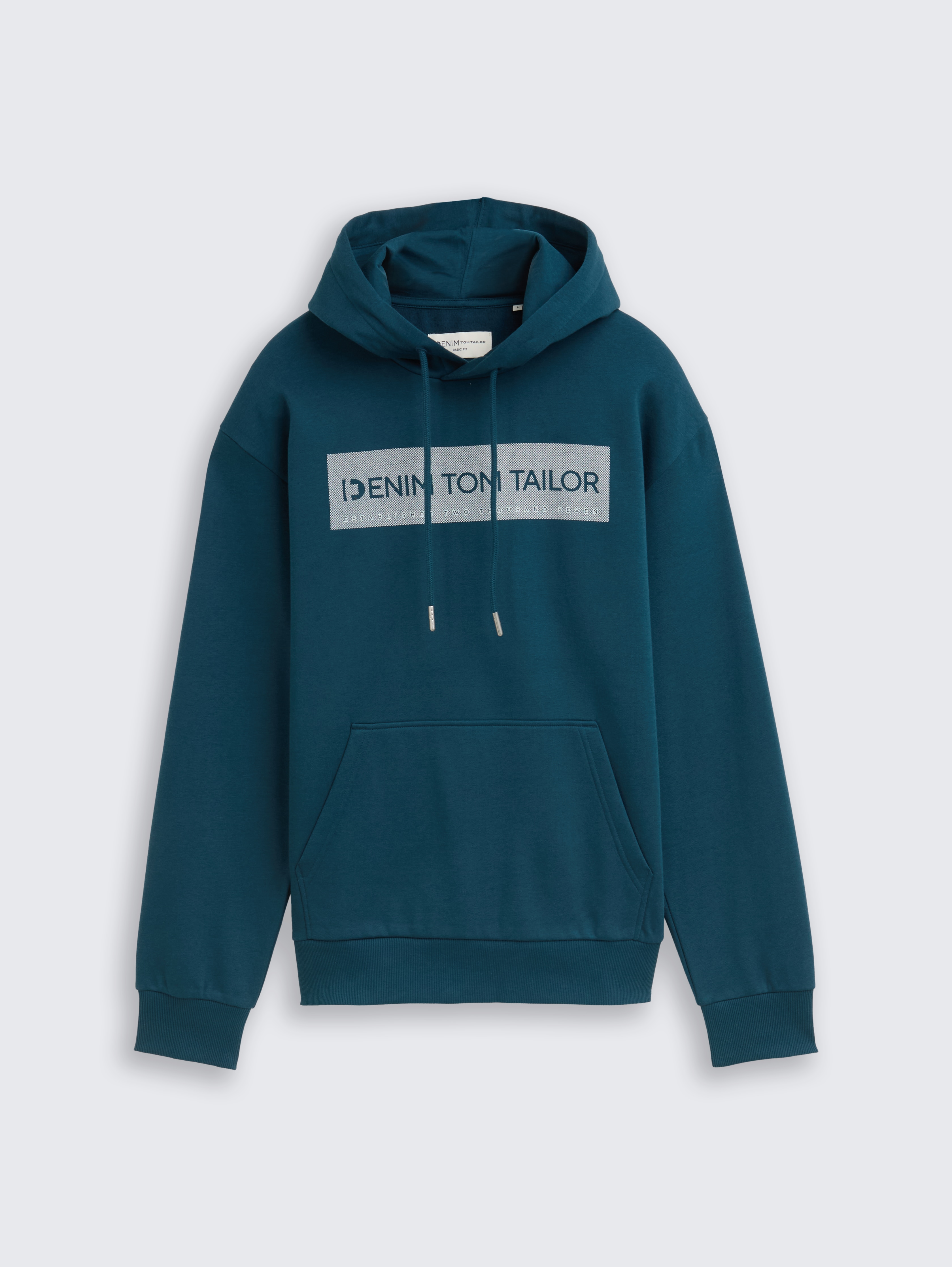 Hoodie sweatshirt with print by Tom Tailor