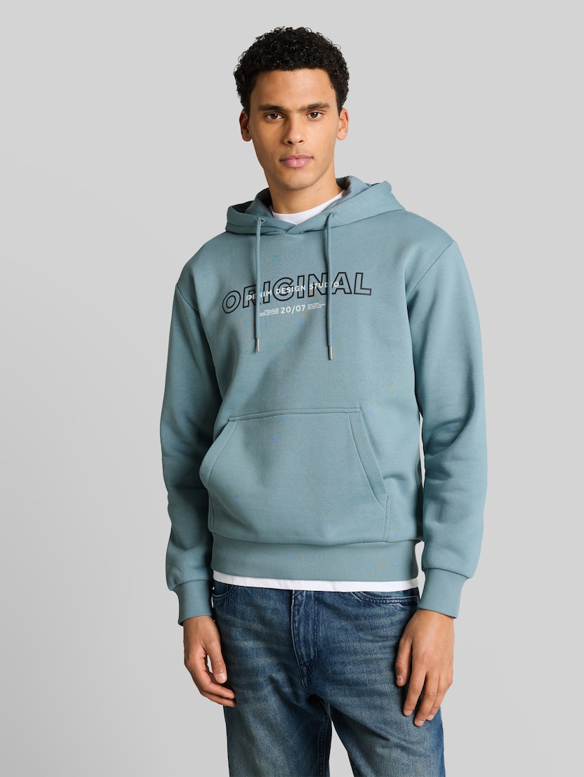 Hoodie met print door Denim Male, citadel blue