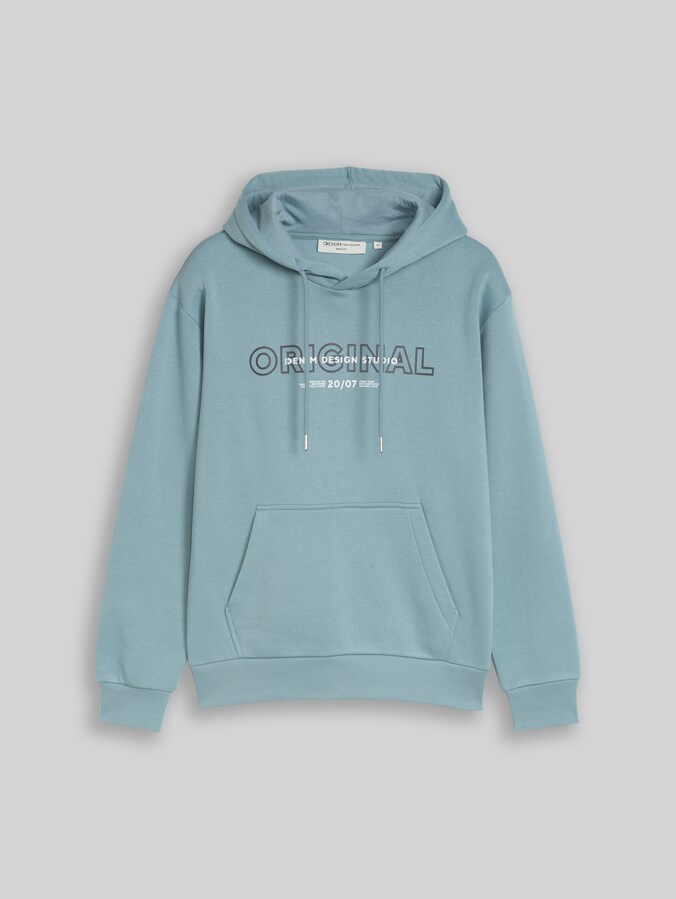 Hoodie Sweatshirt mit Print von Denim Male, citadel blue