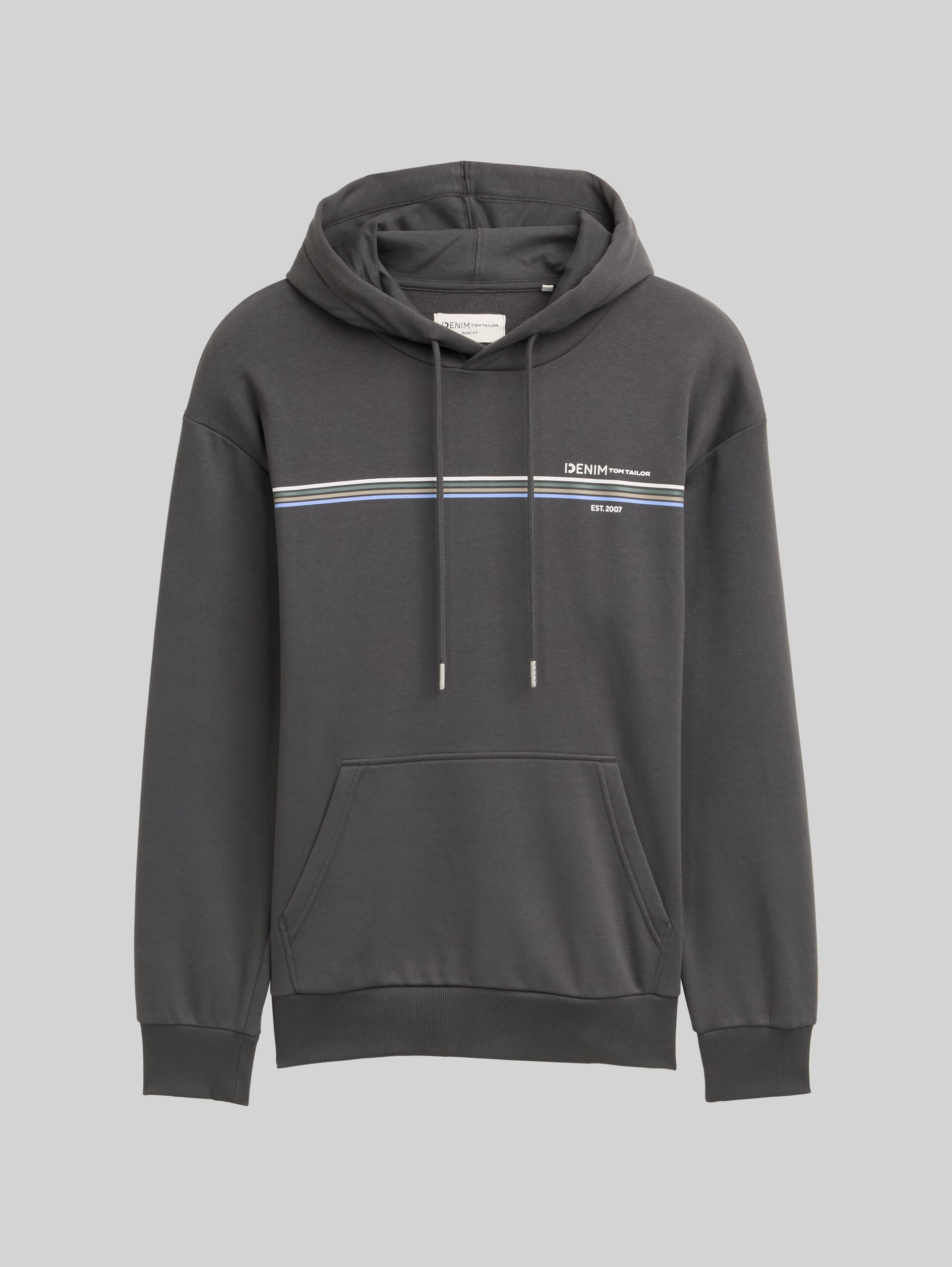 Hoodie with a print - ash grey - Front product view