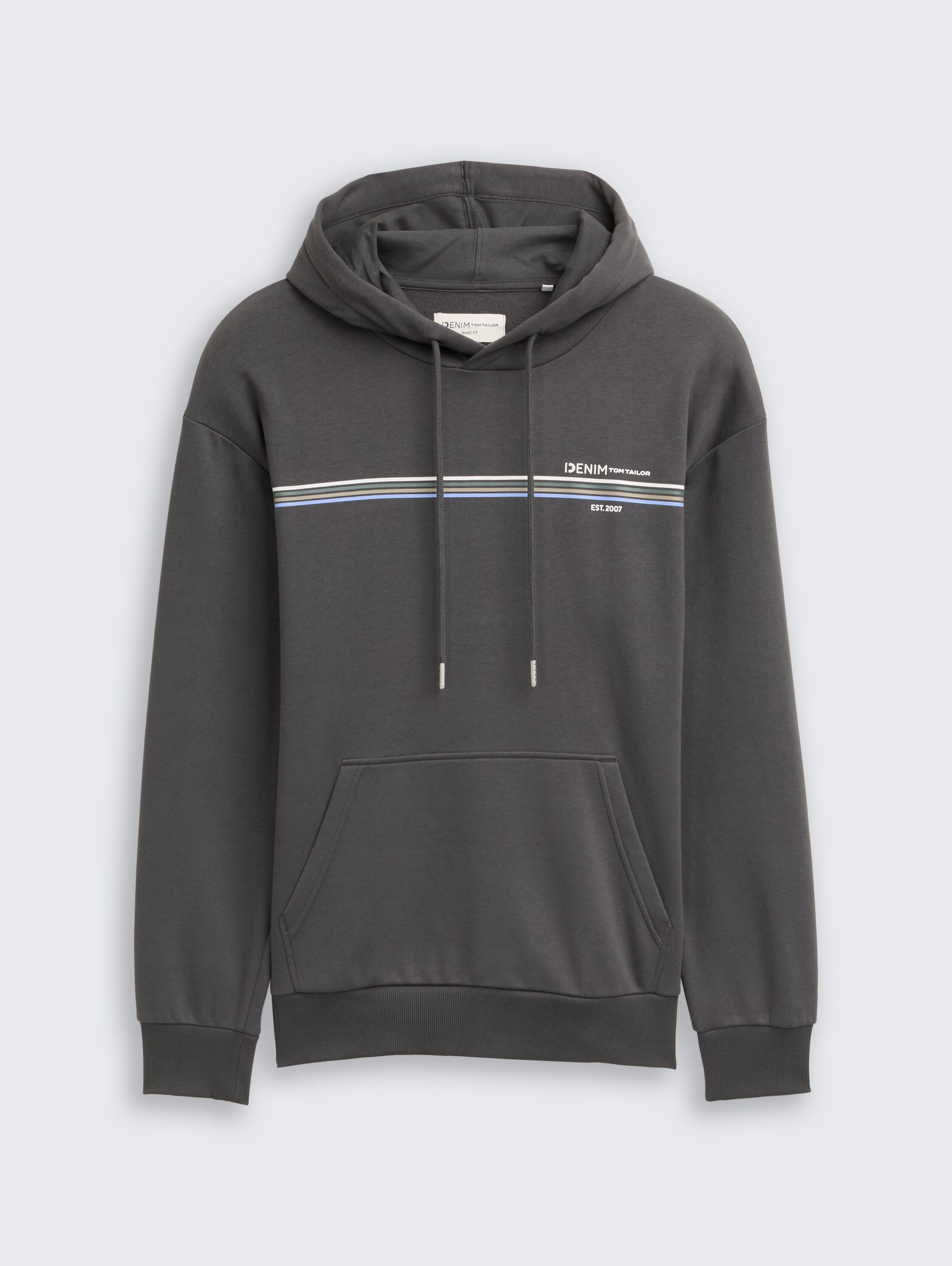 Hoodie Sweatshirt mit Print - ash_grey - 