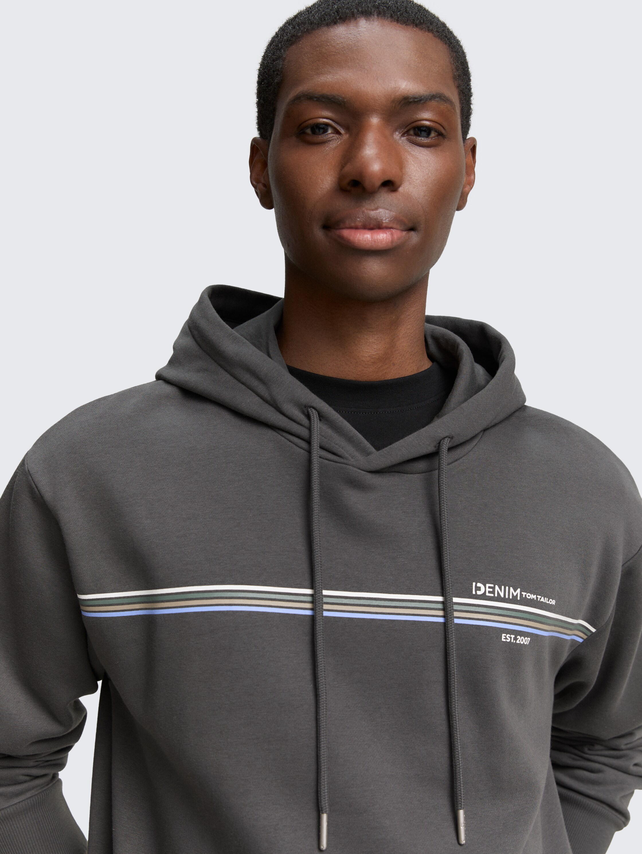 Hoodie Sweatshirt mit Print - ash_grey - 