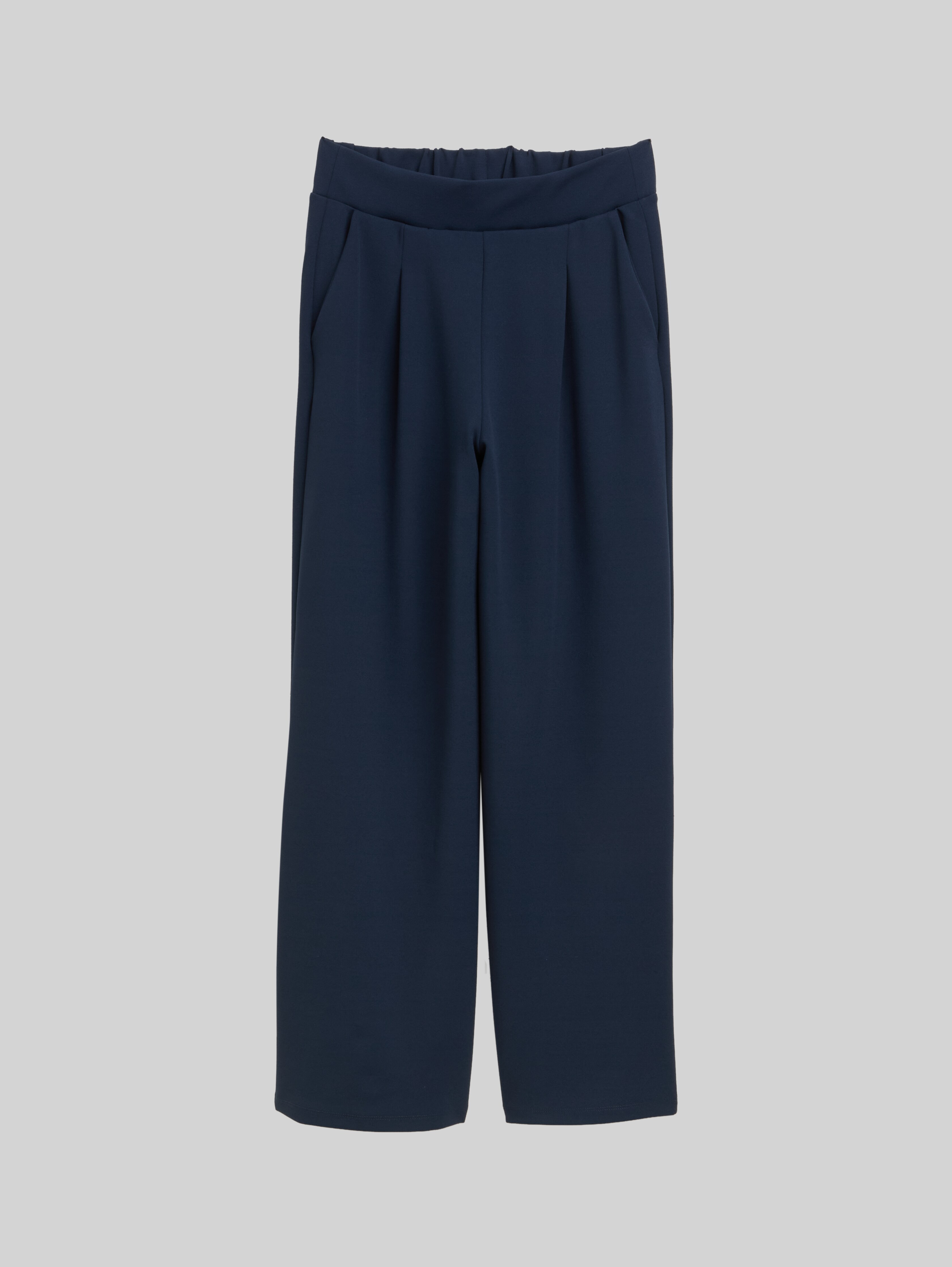 TOM TAILOR Denim Damen Wide Leg Hose – High Waist, Aus Elastischem Twill, Beininnenlänge Ca. 79 Cm