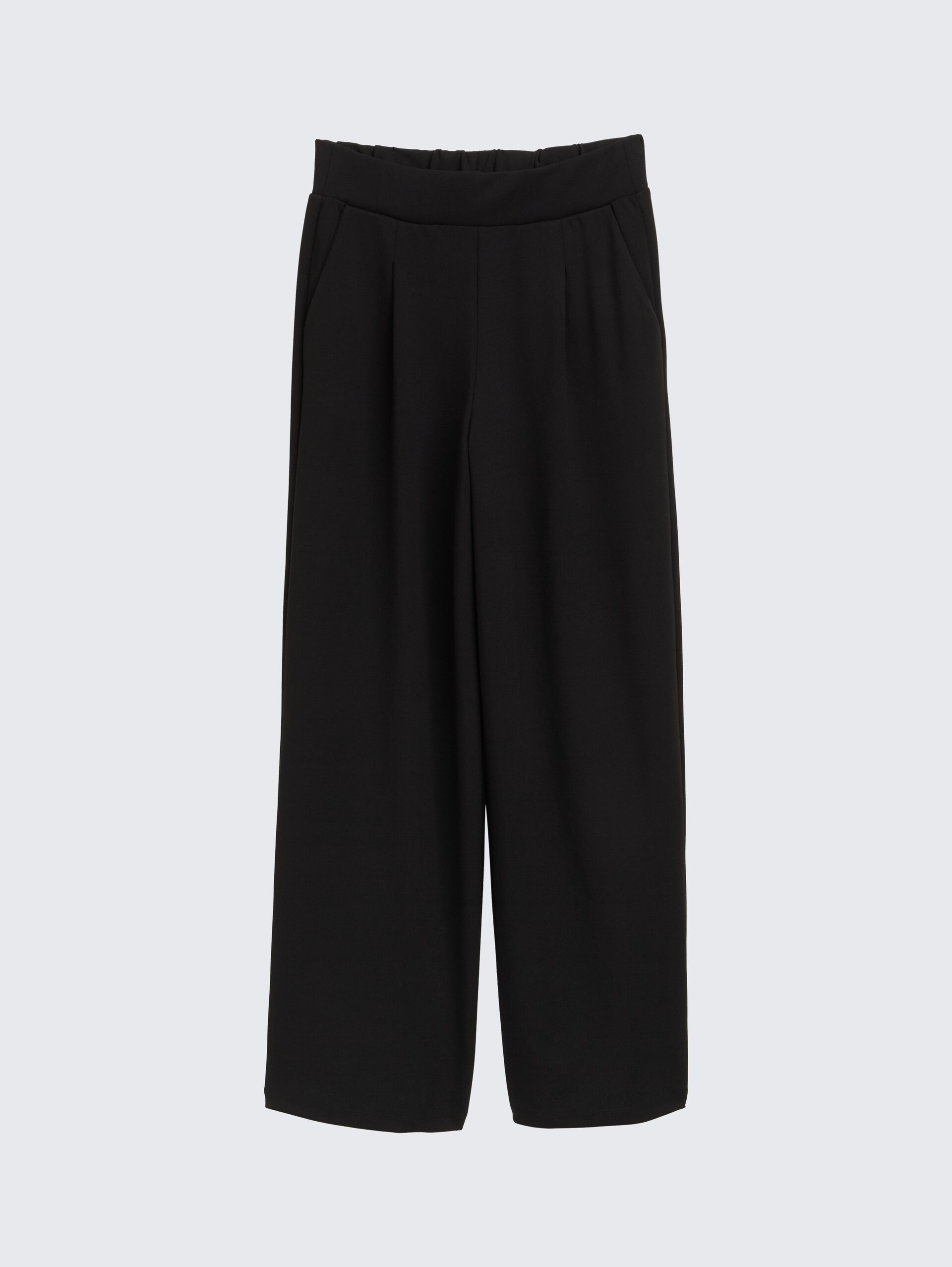 Wide Leg Hose - deep black - Vorder-Produkt-Ansicht