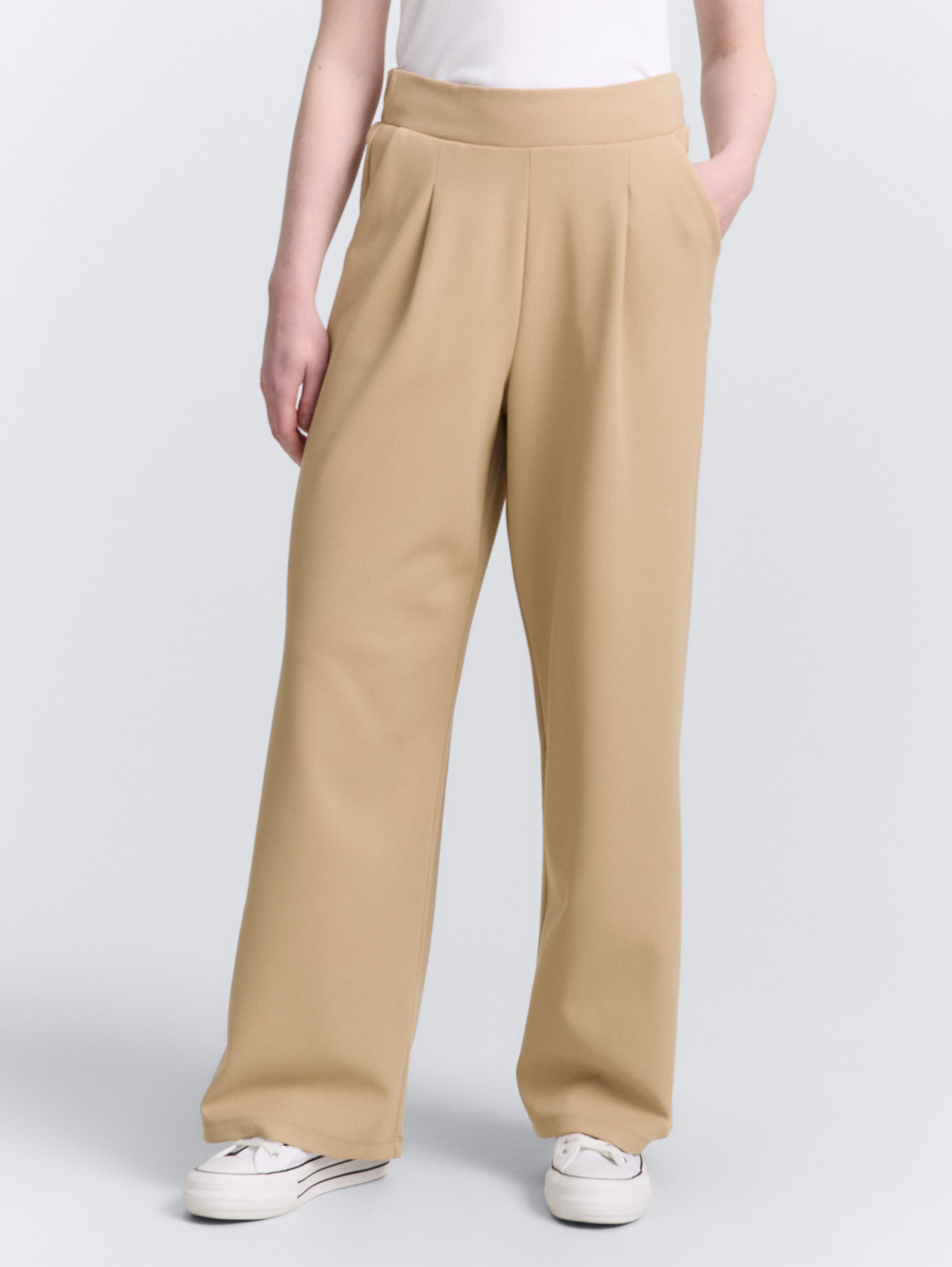 Wide Leg Hose von Denim Female, tan brown