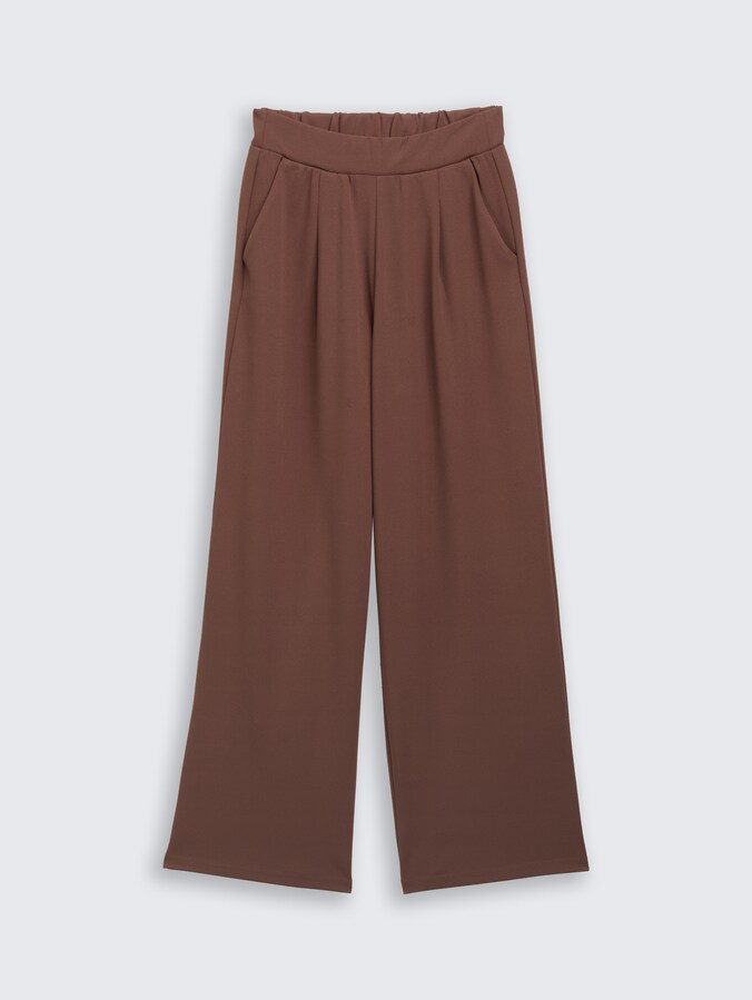 Wide Leg Hose von Denim Female, soft chocolate brown