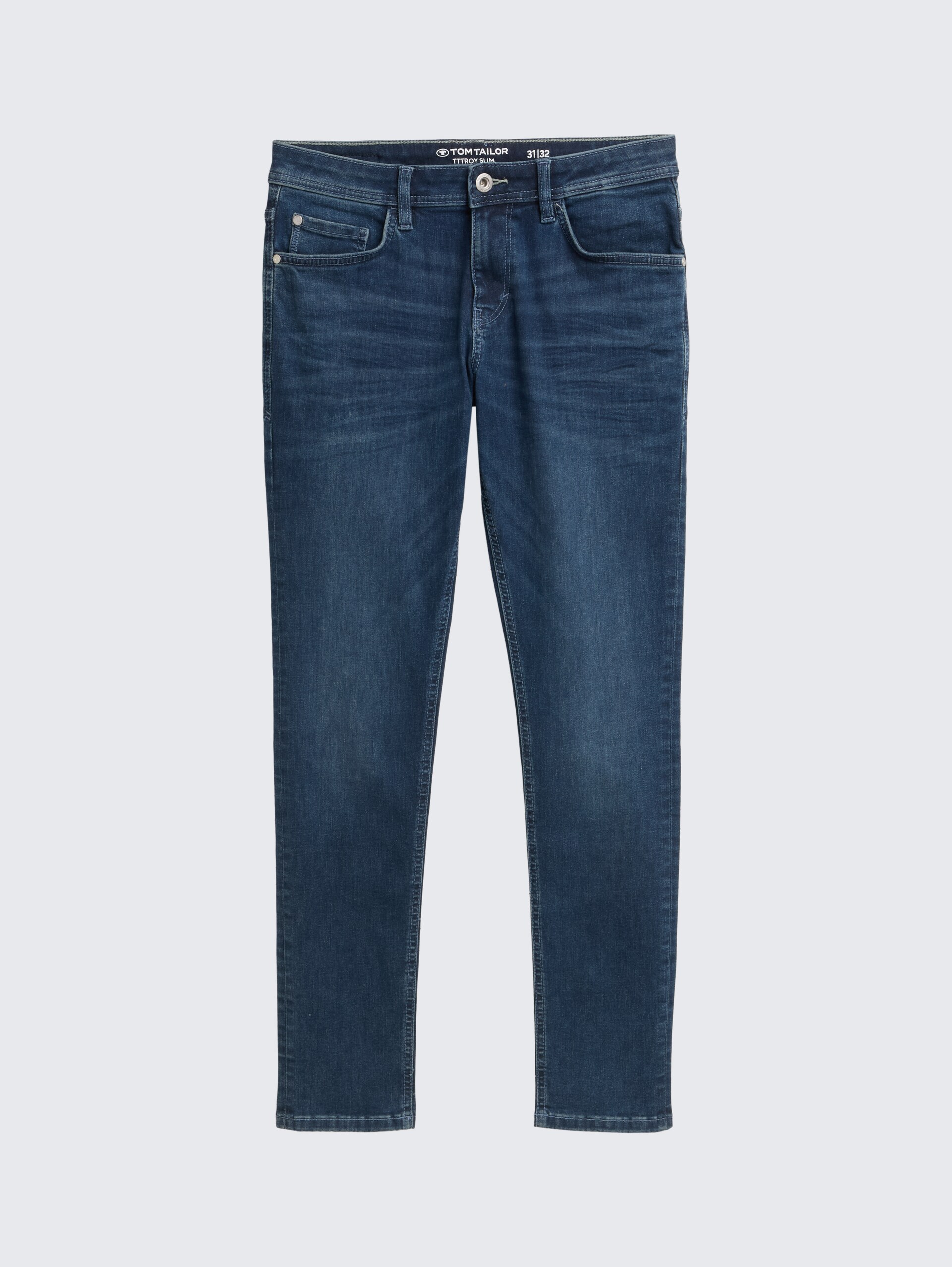 TTTROY SLIM Jeans mit Stretch - mid stone blue black denim - Vorder-Produkt-Ansicht