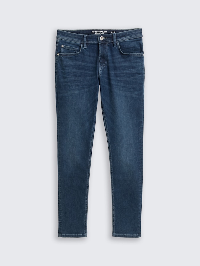 TTTROY SLIM Jeans mit Stretch von Men, mid stone blue black denim