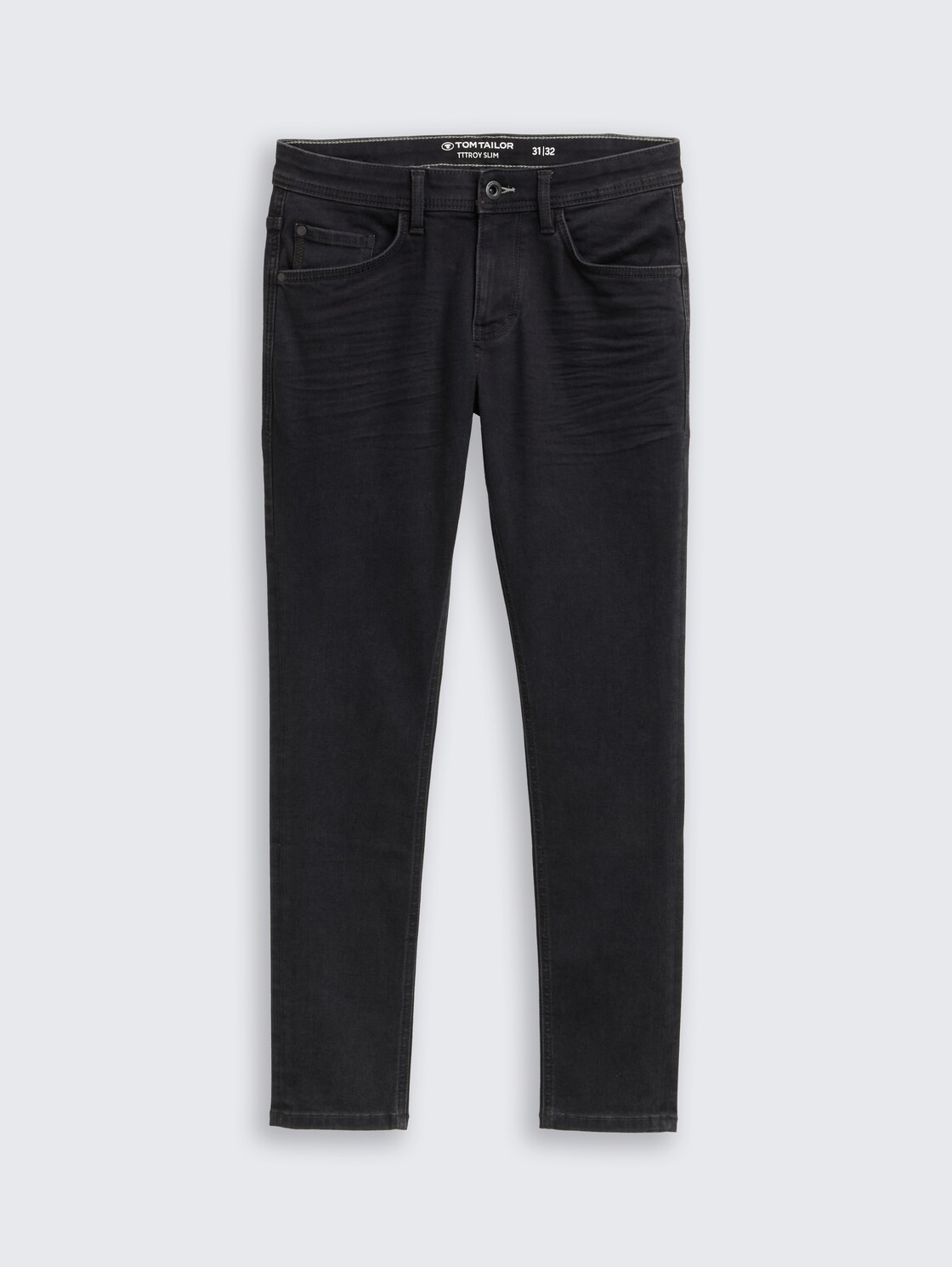TTTROY SLIM jeans with stretch - clean rinsed black denim - Front product view