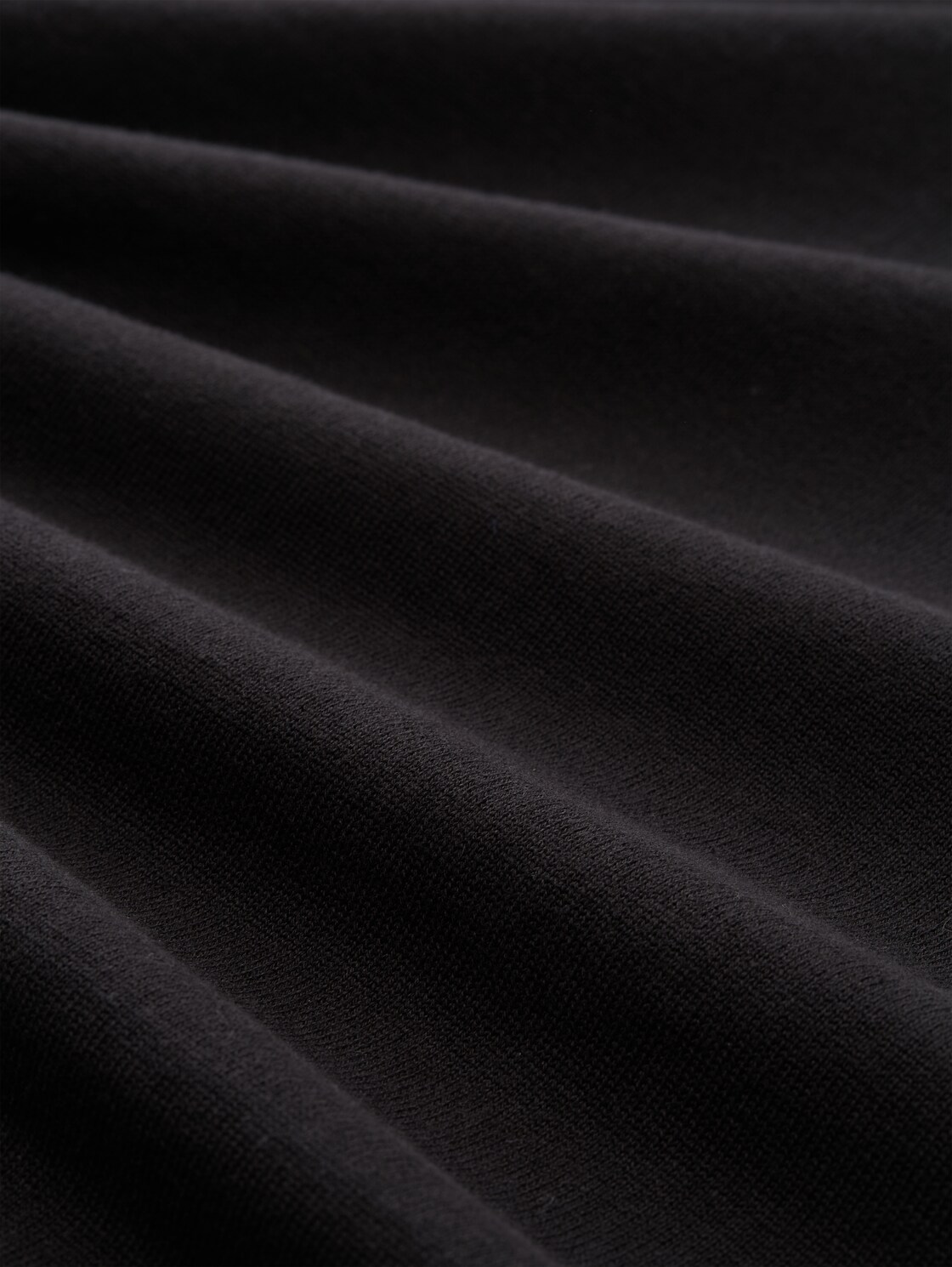 Cotton troyer knit jumper - Night Watch Black - Material view