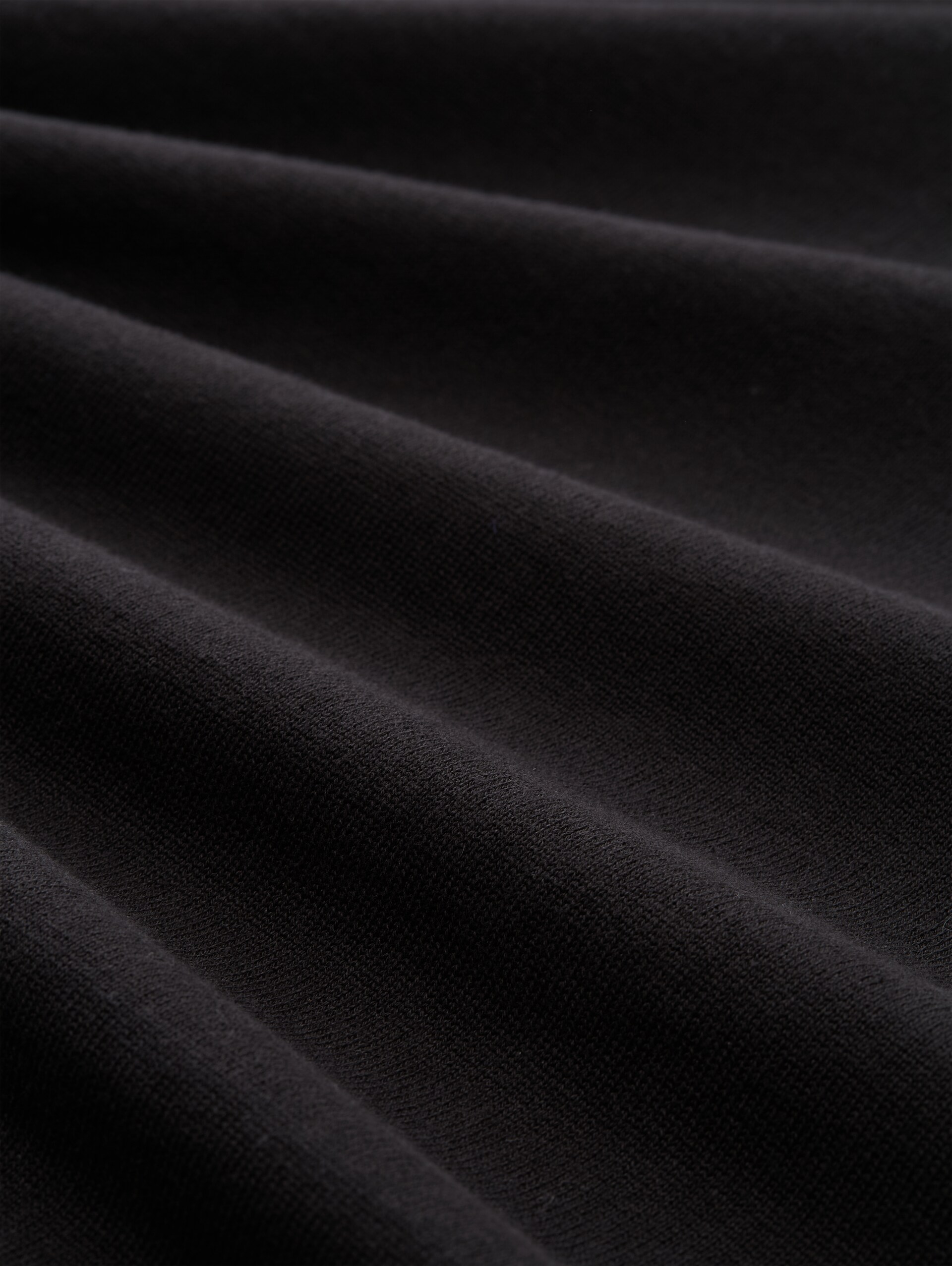 Troyer Strickpullover aus Baumwolle - Night Watch Black - Material-Ansicht