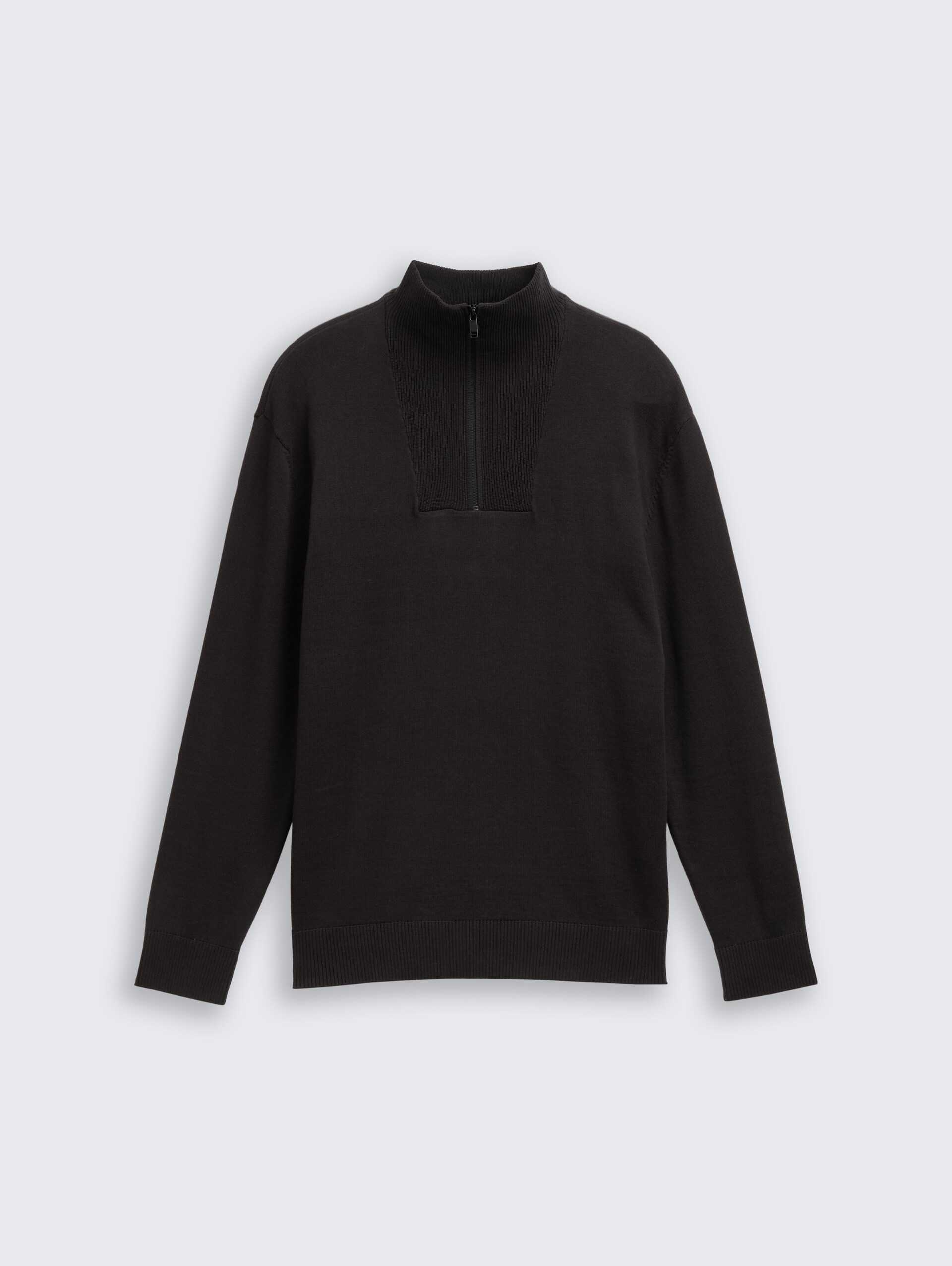 Troyer Strickpullover aus Baumwolle - Night Watch Black