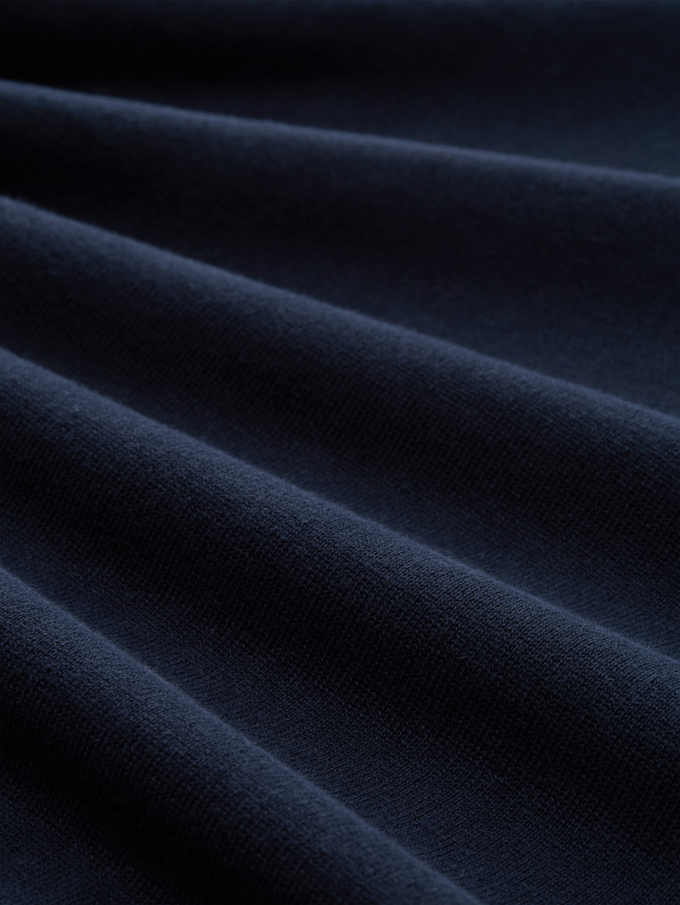 Troyer Strickpullover aus Baumwolle - sky captain blue - Material-Ansicht