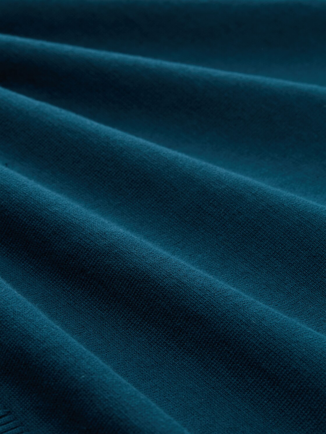 Troyer Strickpullover aus Baumwolle - deep pond green - Material-Ansicht