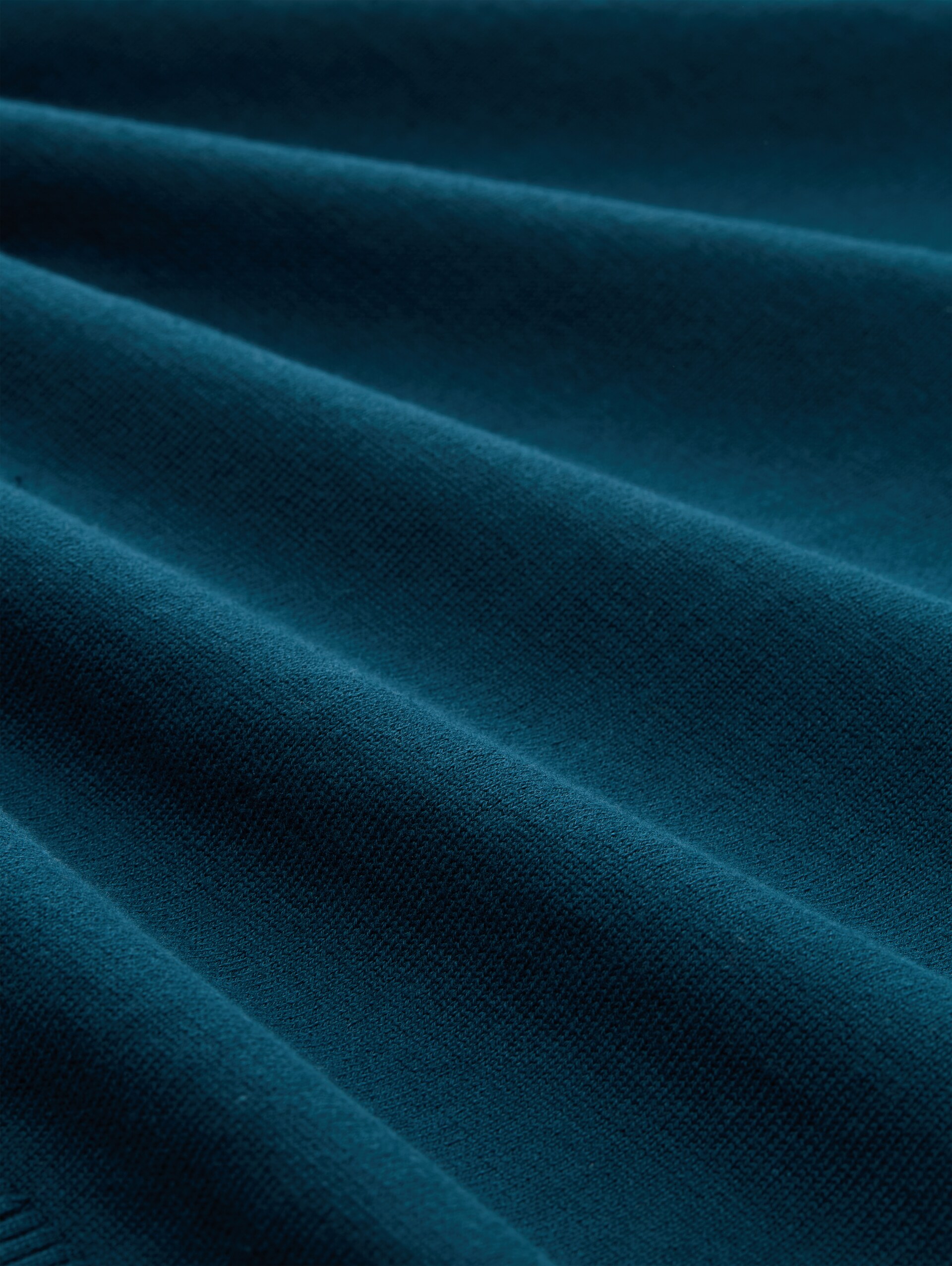 Cotton troyer knit jumper - deep pond green - Material view