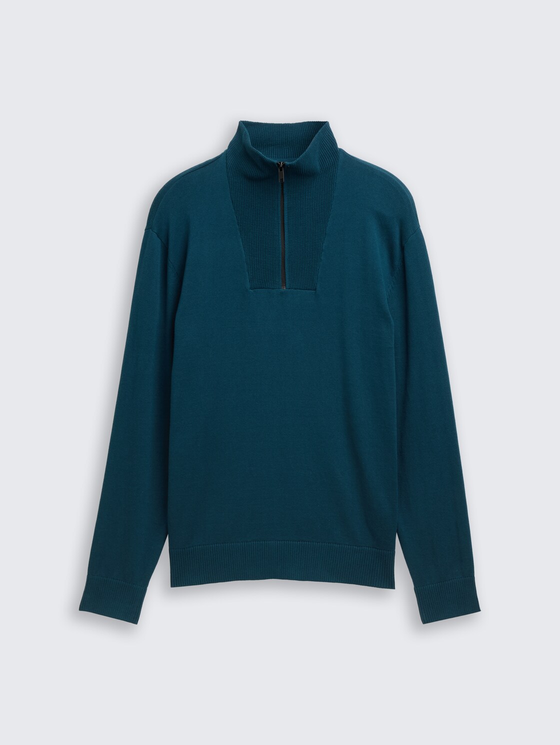 Troyer Strickpullover aus Baumwolle - deep pond green