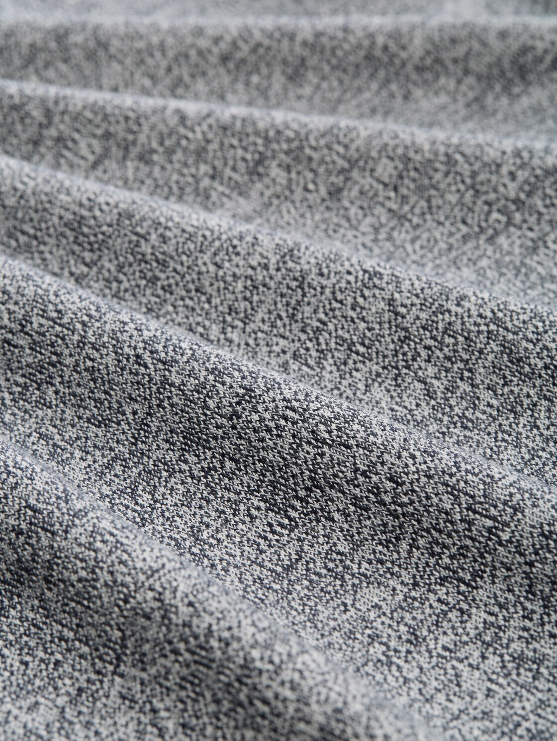 Troyer Strickpullover aus Baumwolle - navy white mouline - Material-Ansicht