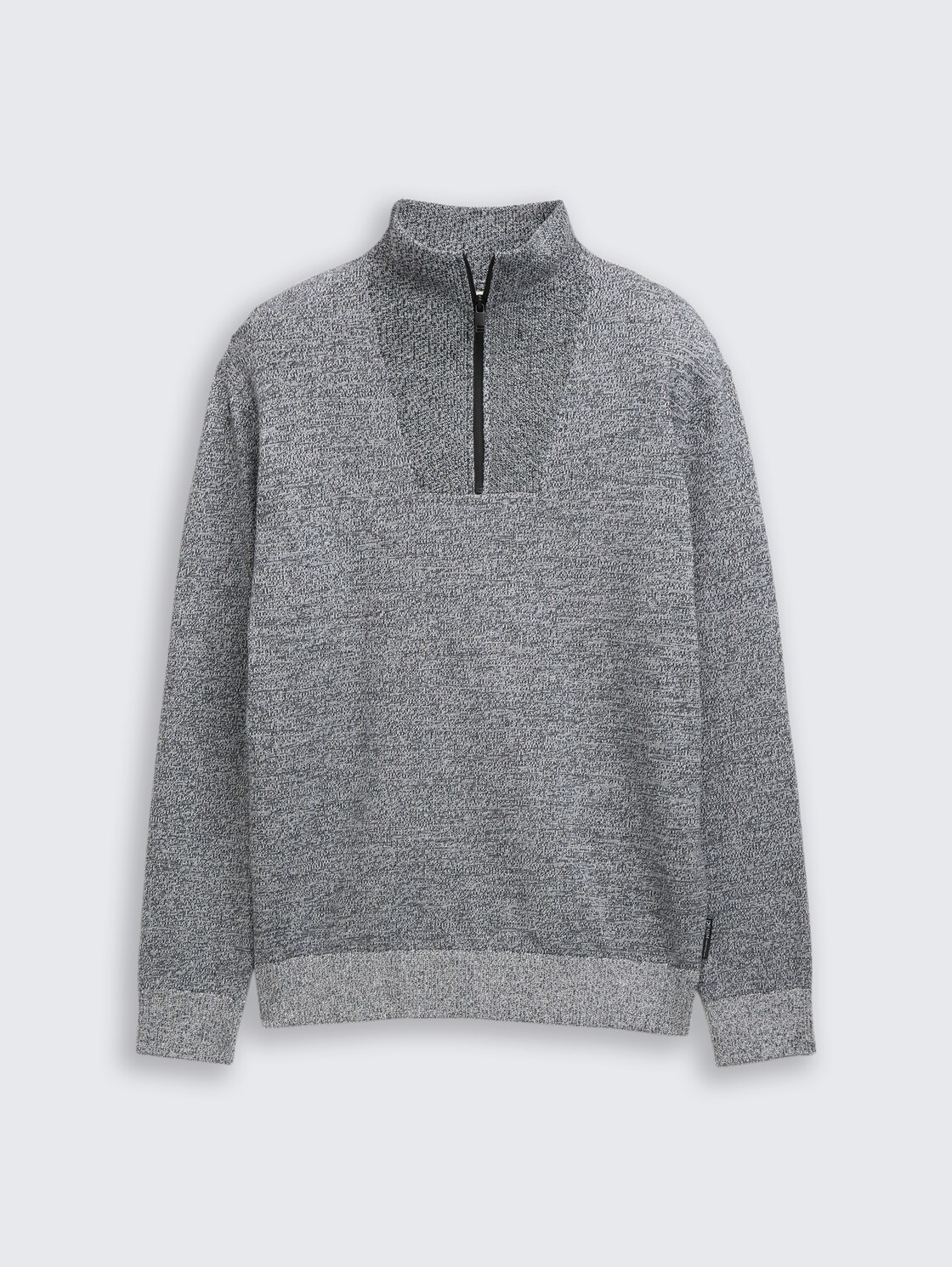 Troyer Strickpullover aus Baumwolle - navy white mouline