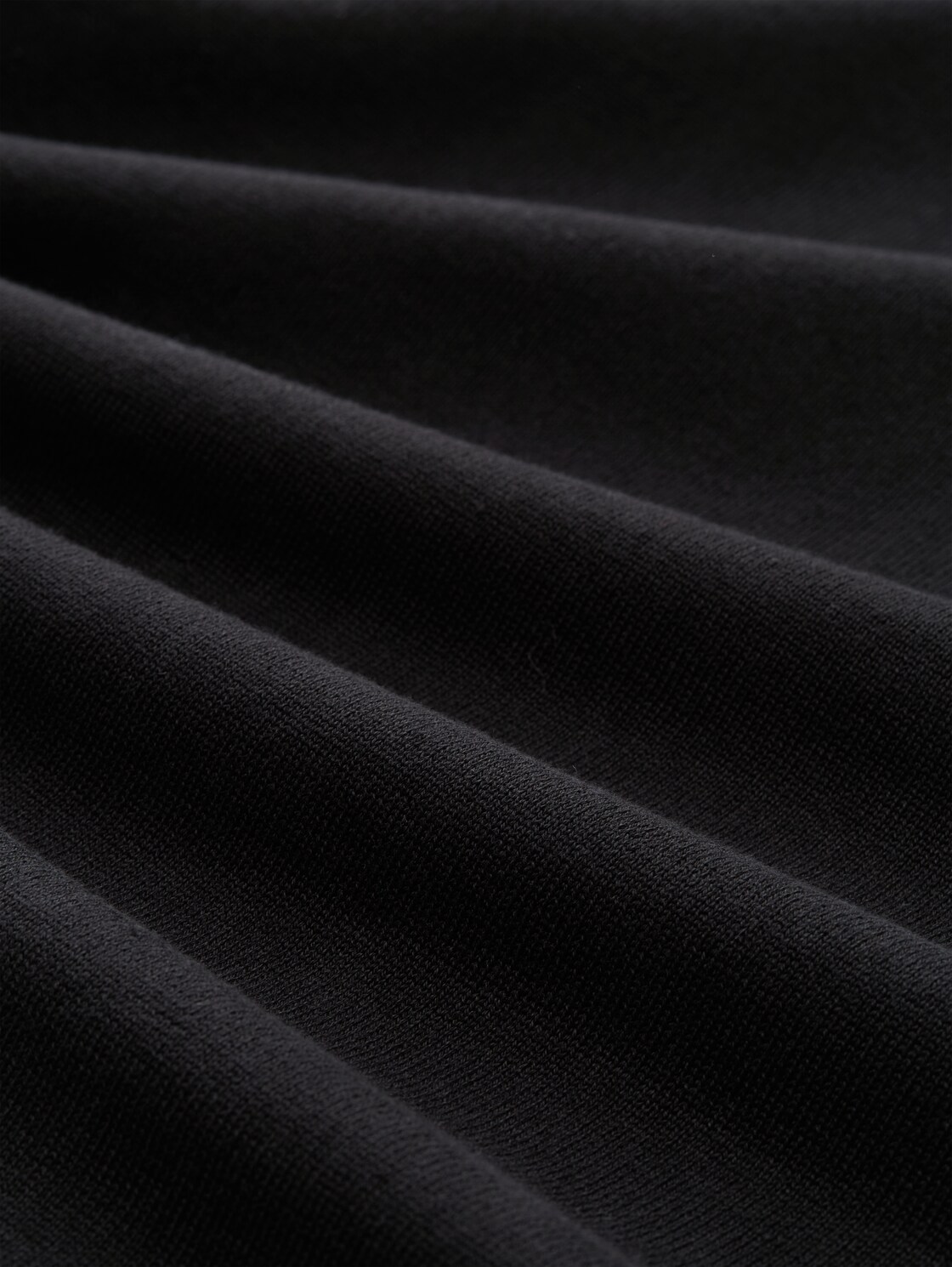 Rollkragenpullover aus Baumwolle - Night Watch Black - Material-Ansicht